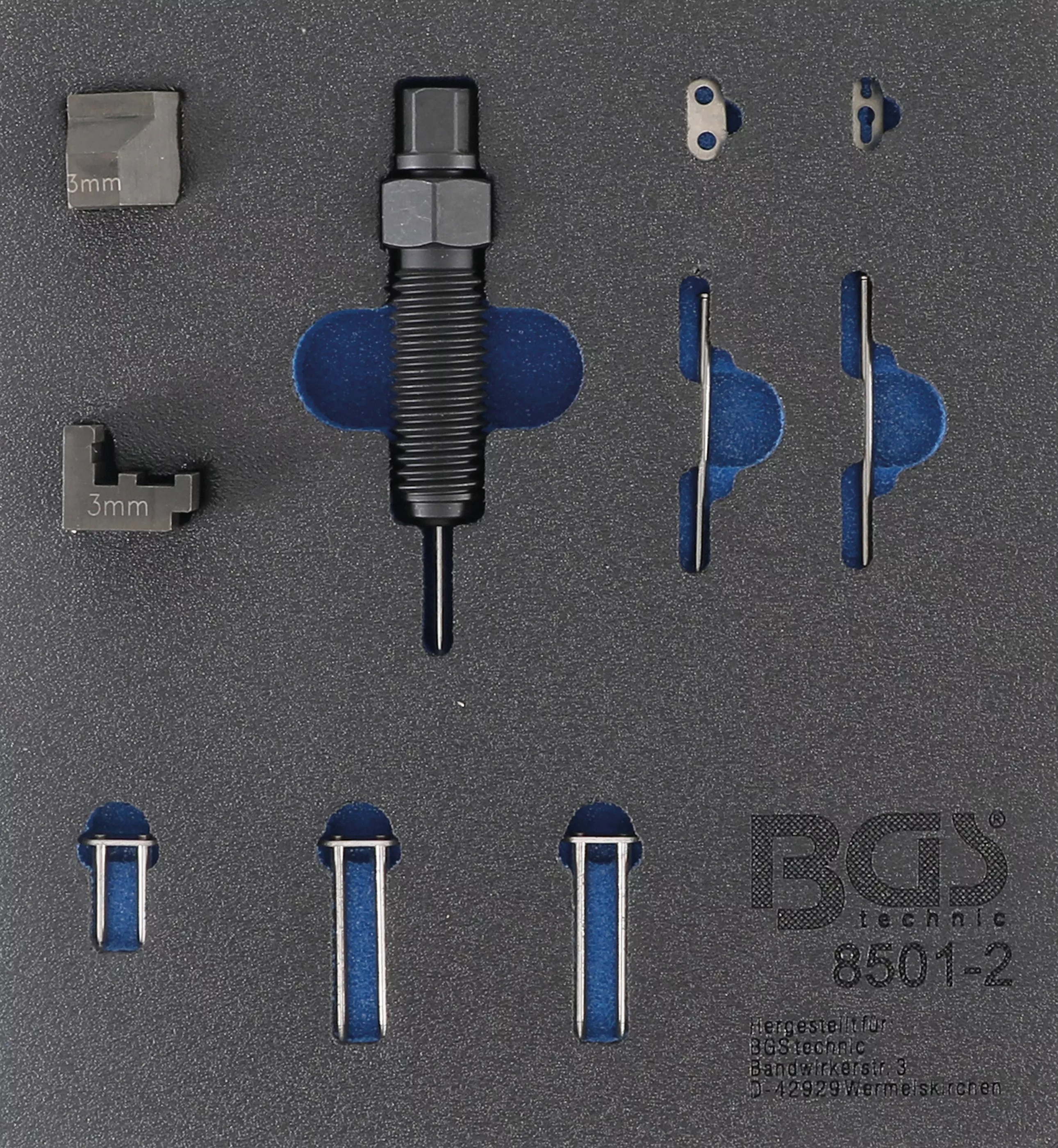 Suport organizator pentru carucior 1/6: Set completare pentru Aparat nituire lanturi distributie (BGS 8501) | adecvat pentru bolturi de lant 3 mm [1]