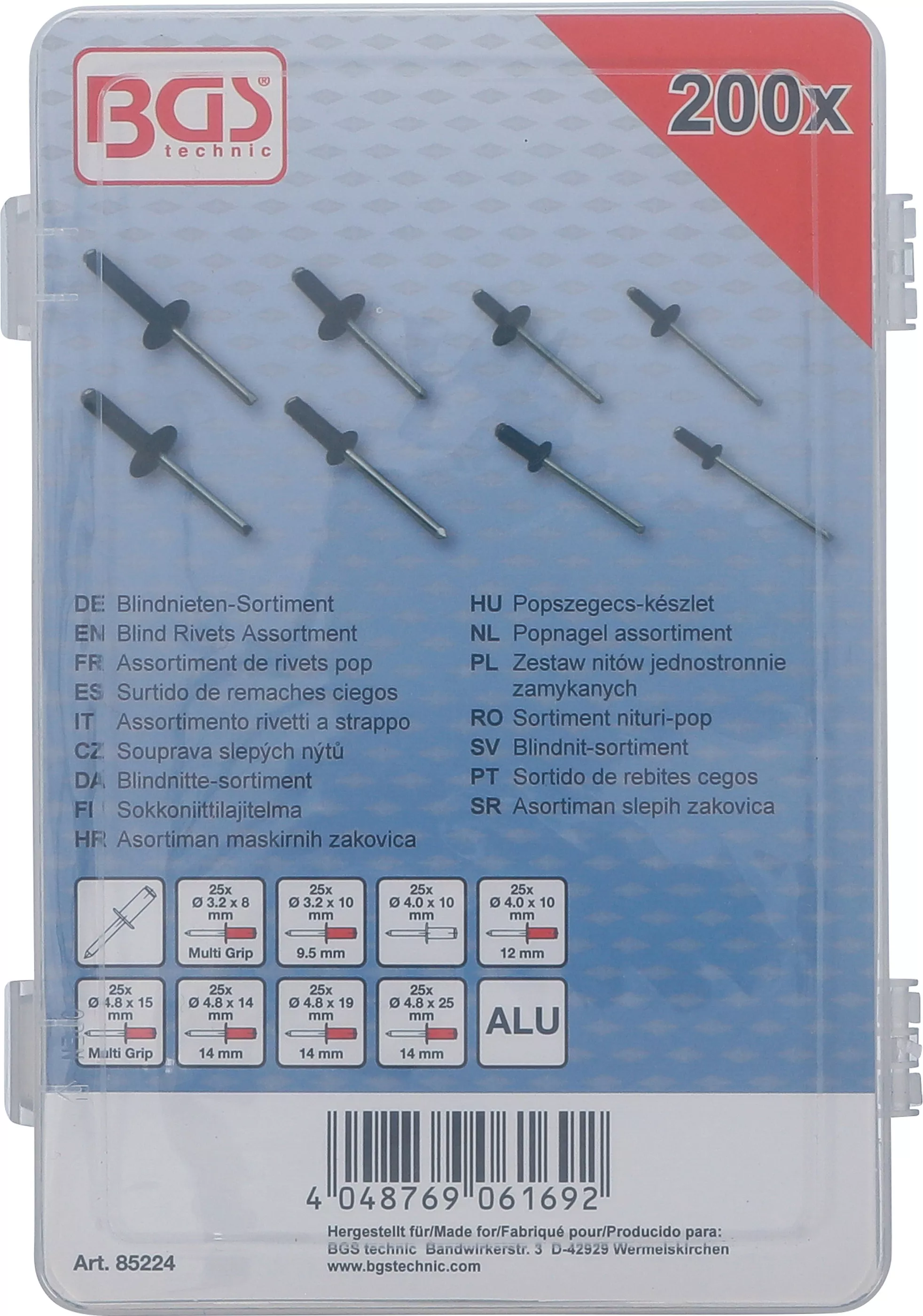 Sortiment nituri-pop | Aluminiu | 3,2 - 4,8 mm | 200 piese [3]