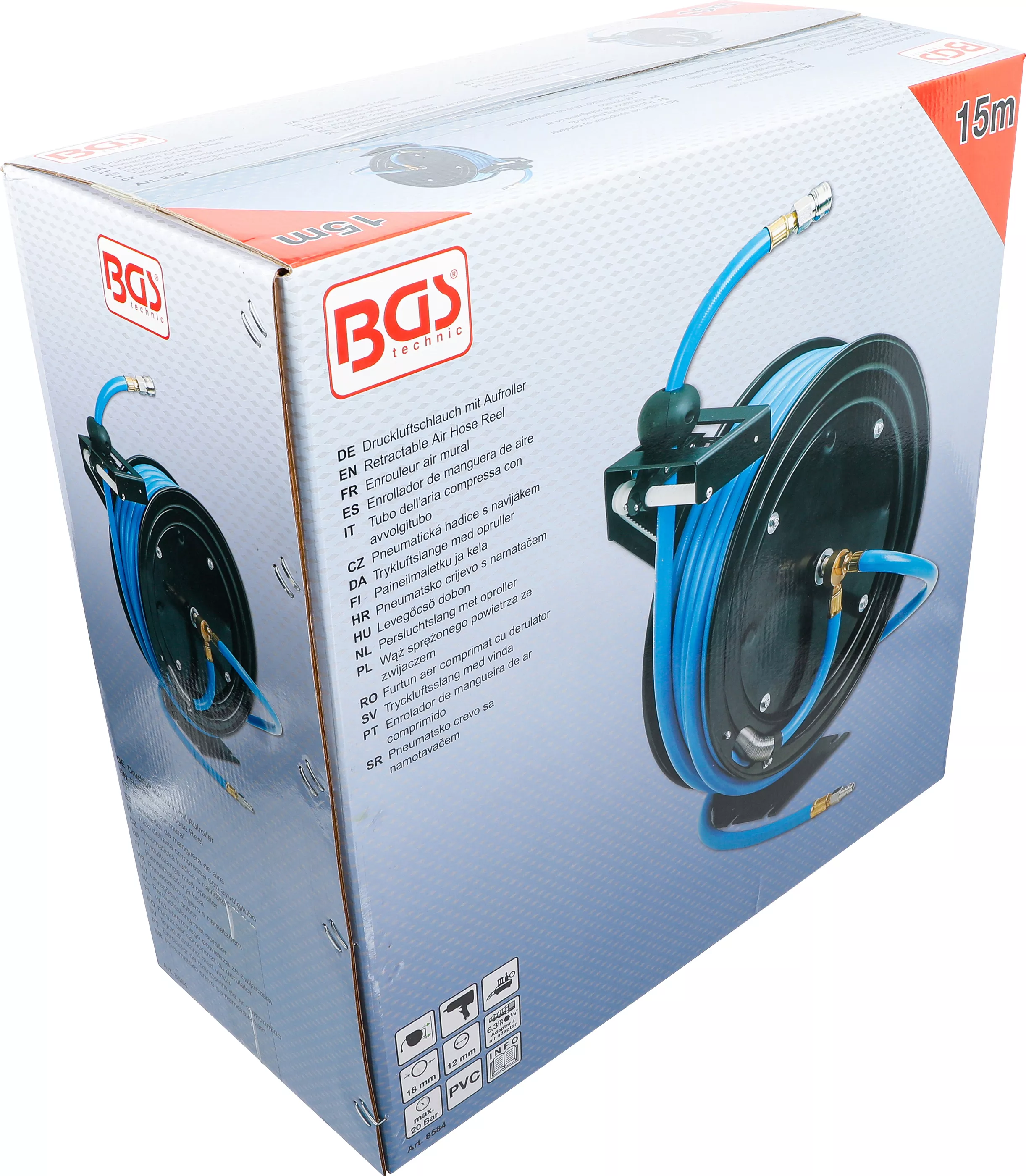 Furtun aer comprimat cu derulator | automat | 15 m [4]