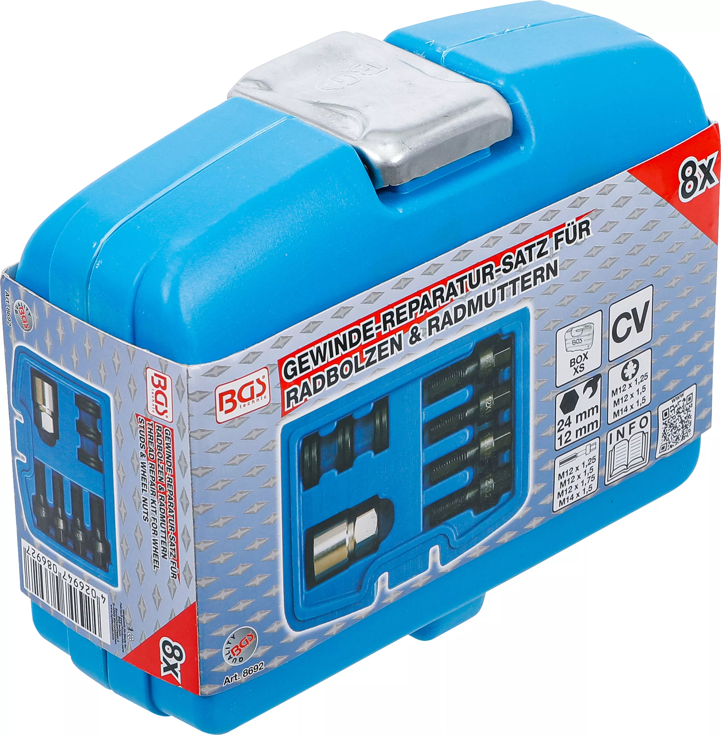 Set reparatii filete pentru bolturi de roata si piulite de roata | M12 and M14 | 8 piese [6]