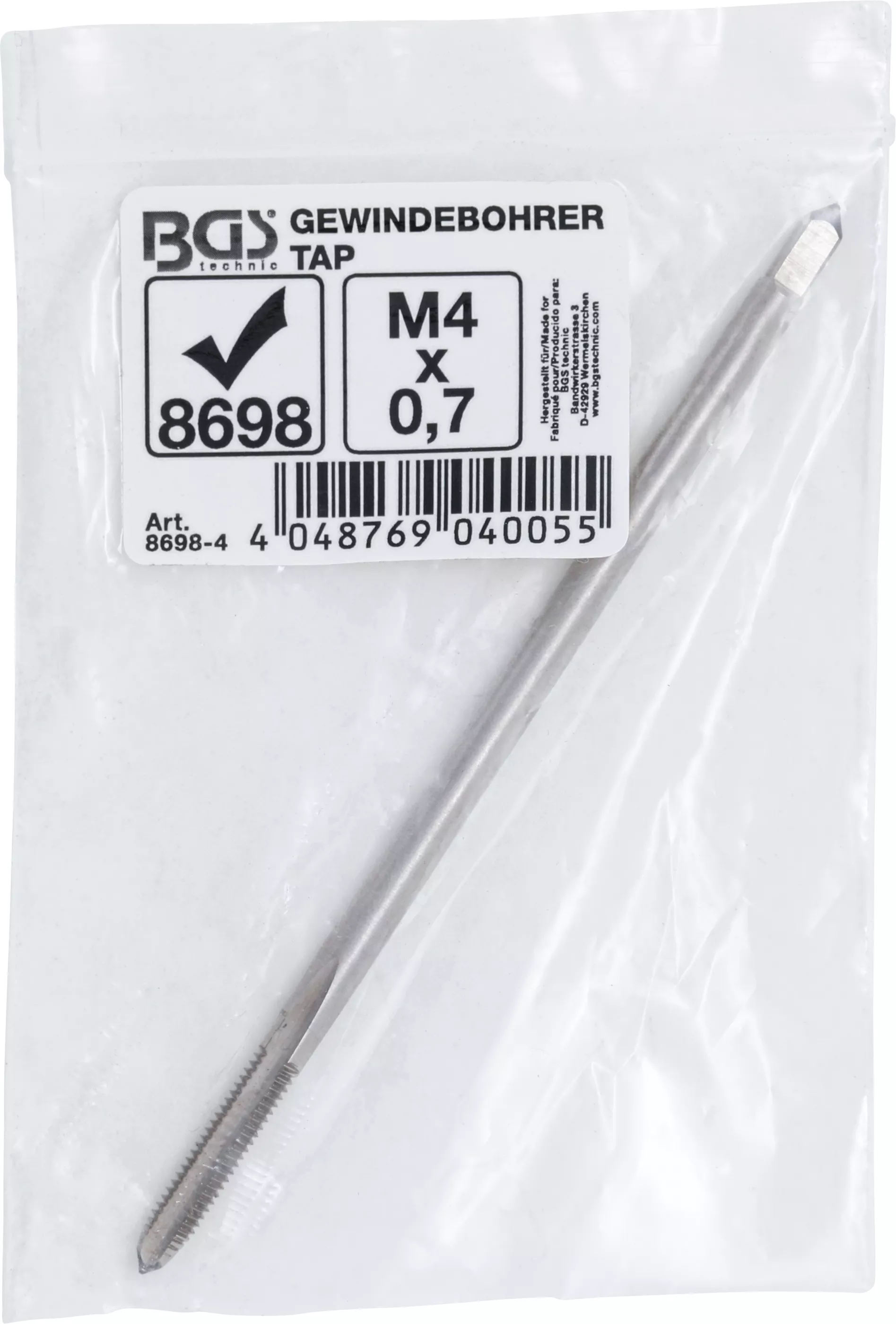 Tarod | lung | pentru BGS 8698 | M4 x 0,7 [2]