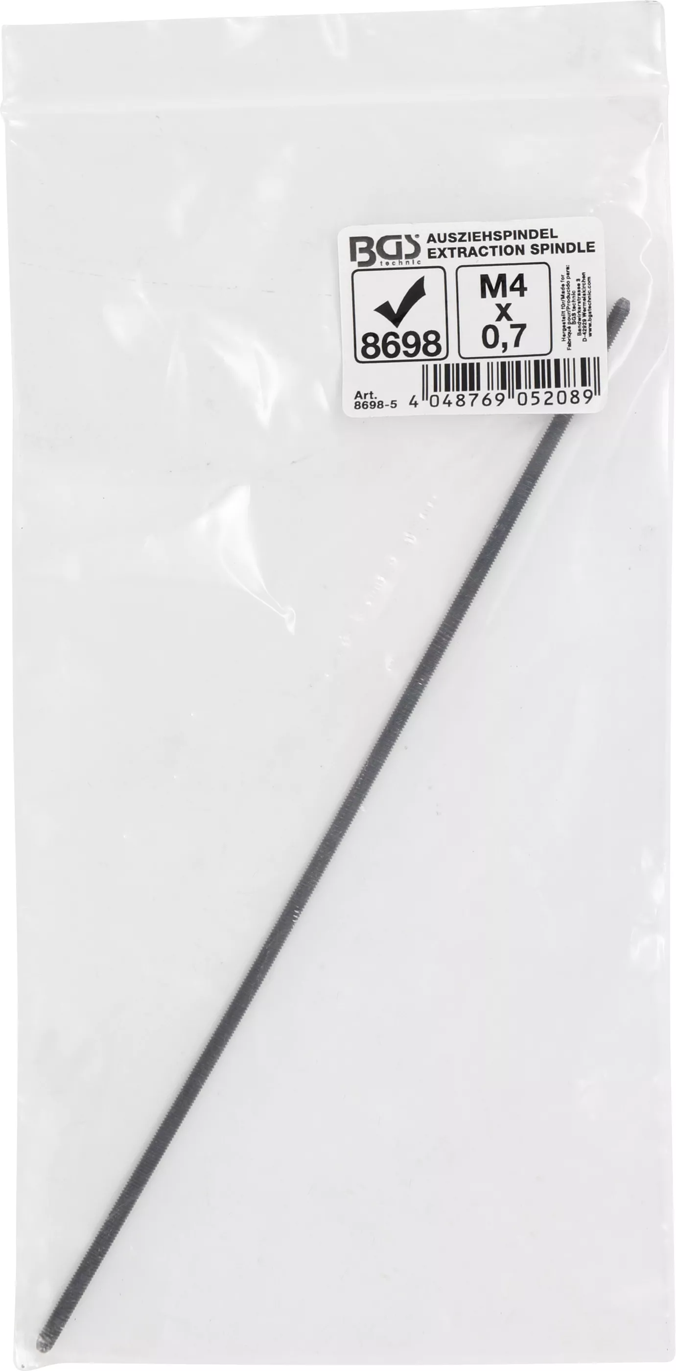 Tija extractor | pentru BGS 8698 | M4 x 0,7 x 100 mm [2]