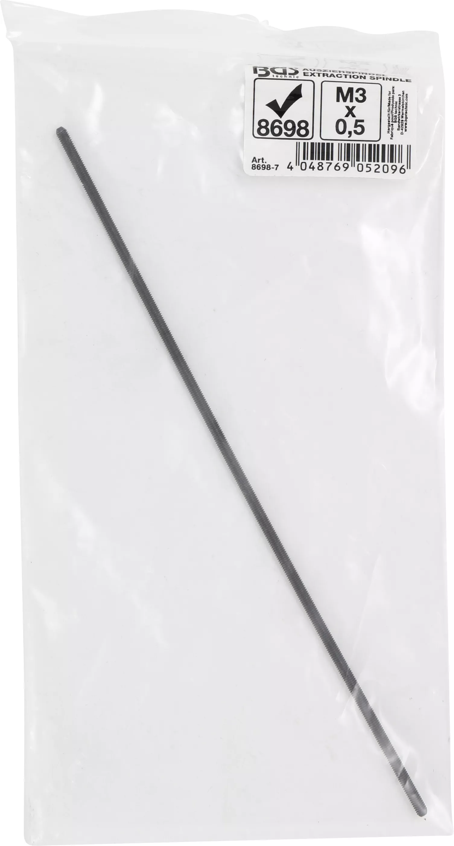 Tija extractor | pentru BGS 8698 | M3 x 0,5 x 100 mm [2]
