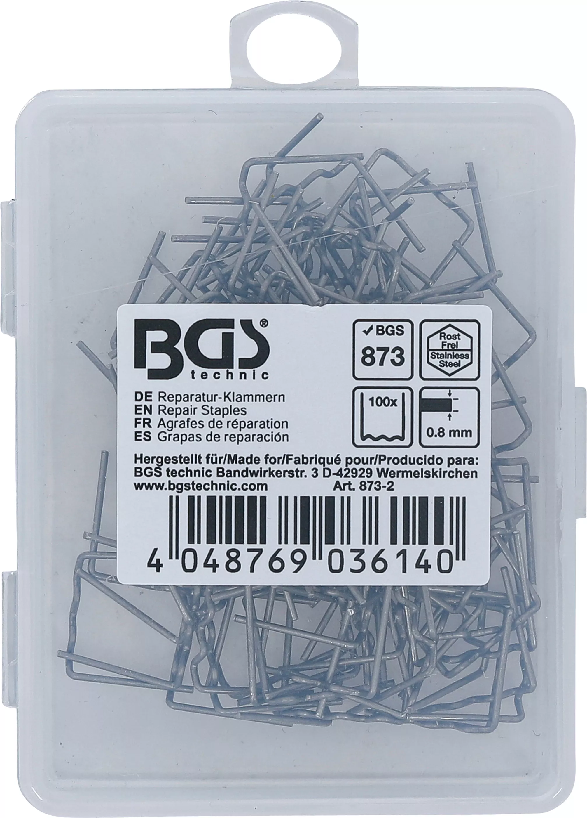Cleme reparatie | forma U | o 0,8 mm | 100 piese [3]