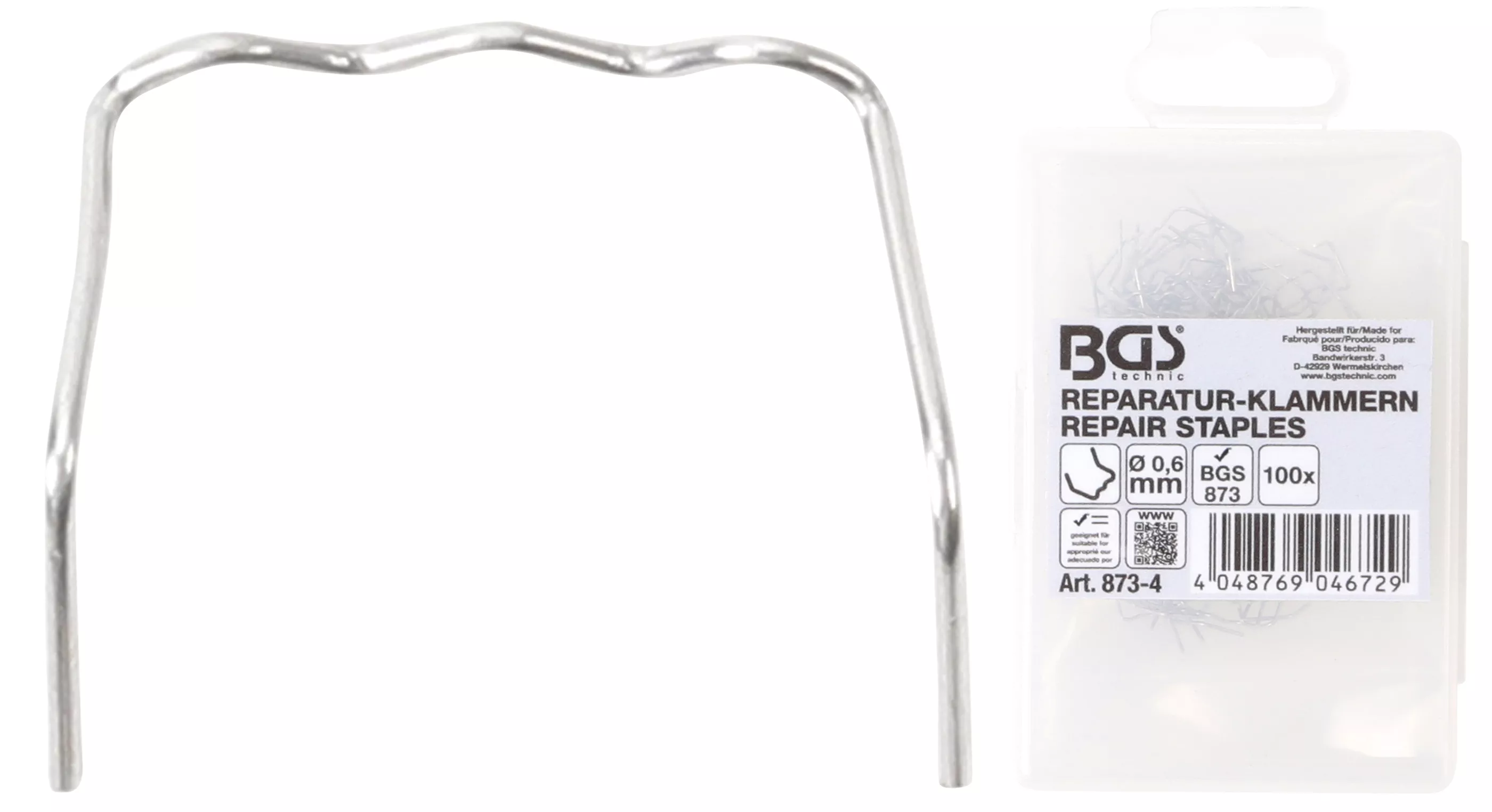 Cleme reparatie | Forma L | o 0,6 mm | 100 piese [1]