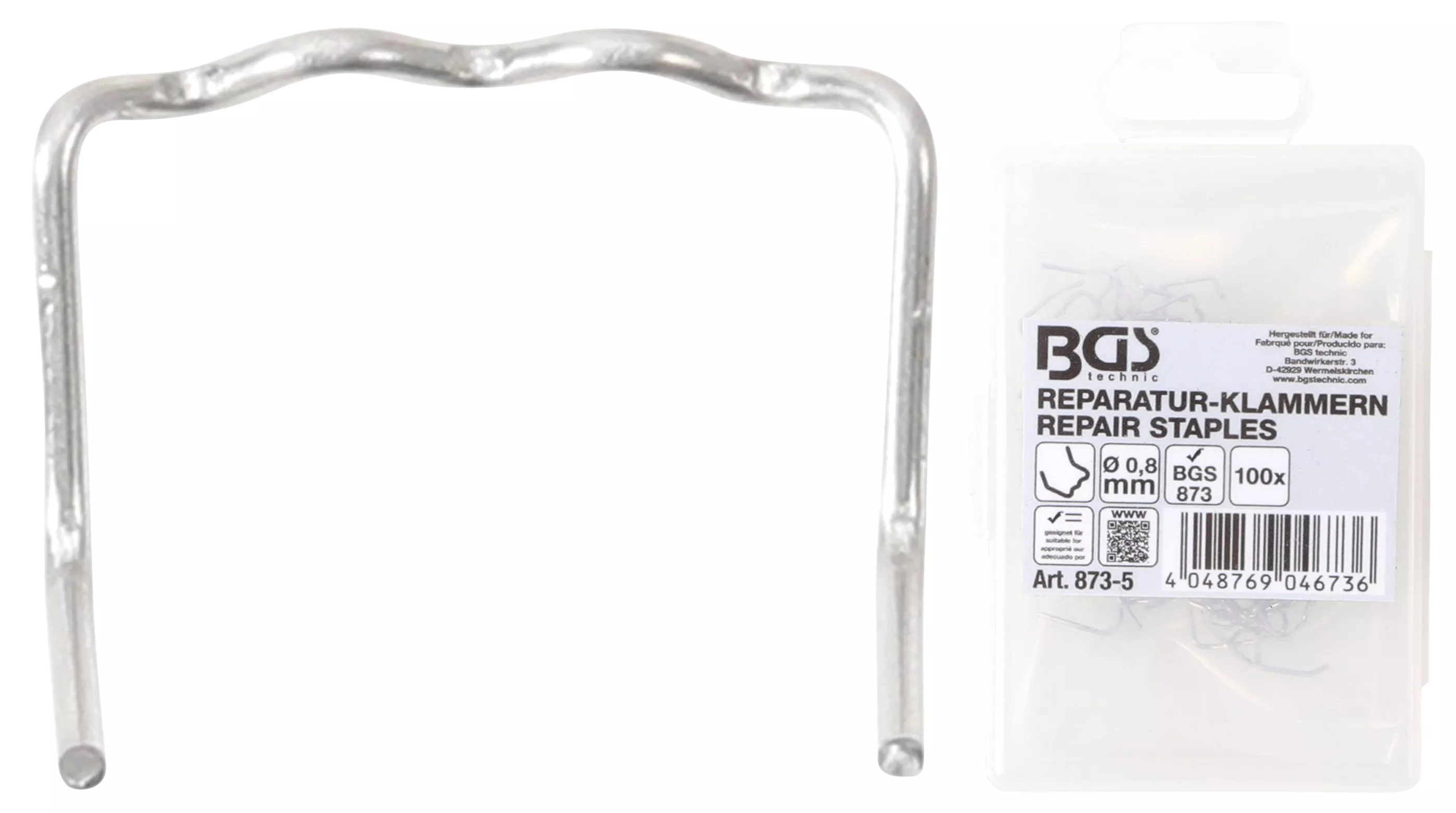 Cleme reparatie | Forma L | o 0,8 mm | 100 piese [1]