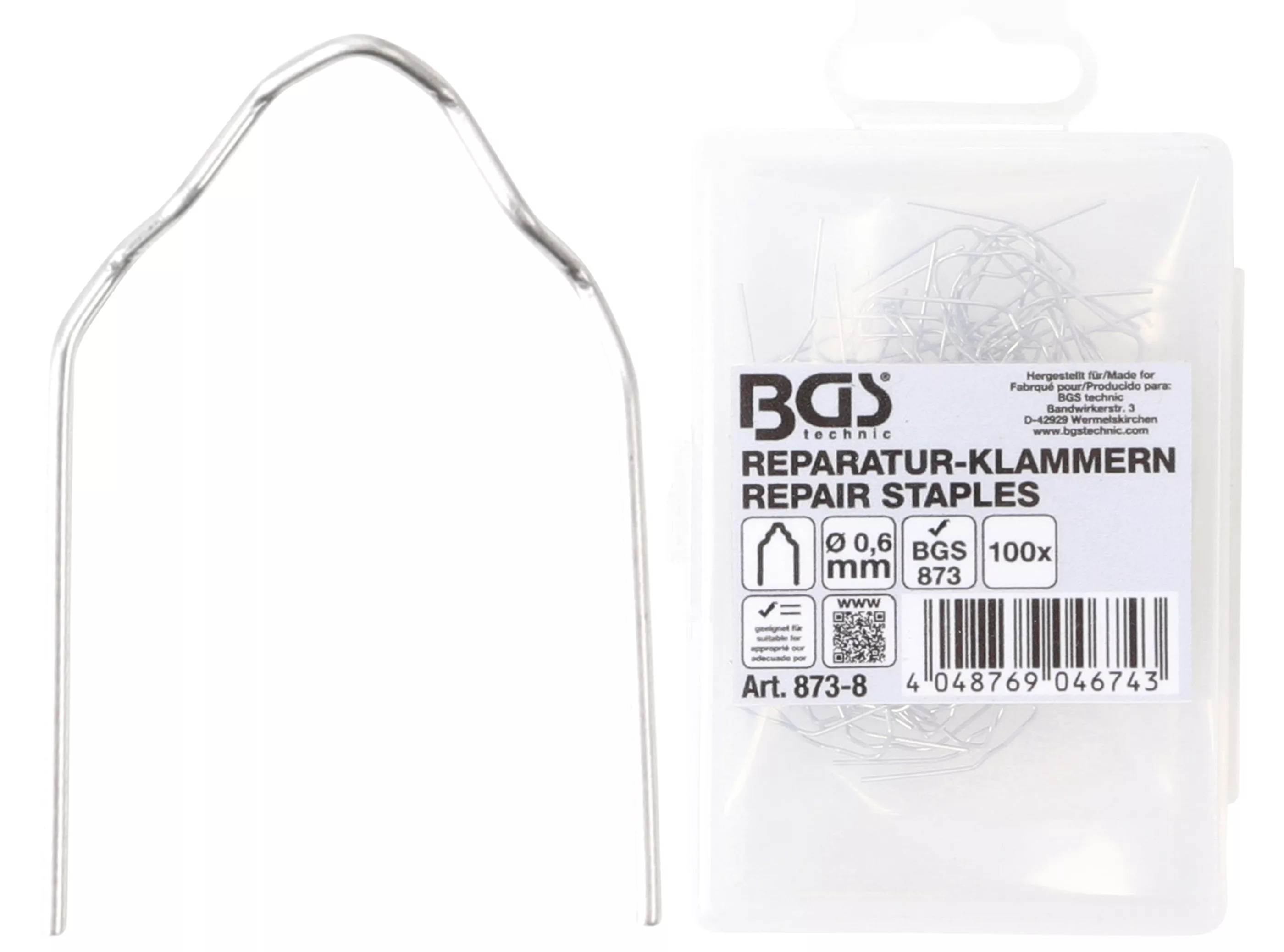 Cleme reparatie | Forma V | o 0,6 mm | 100 piese [1]