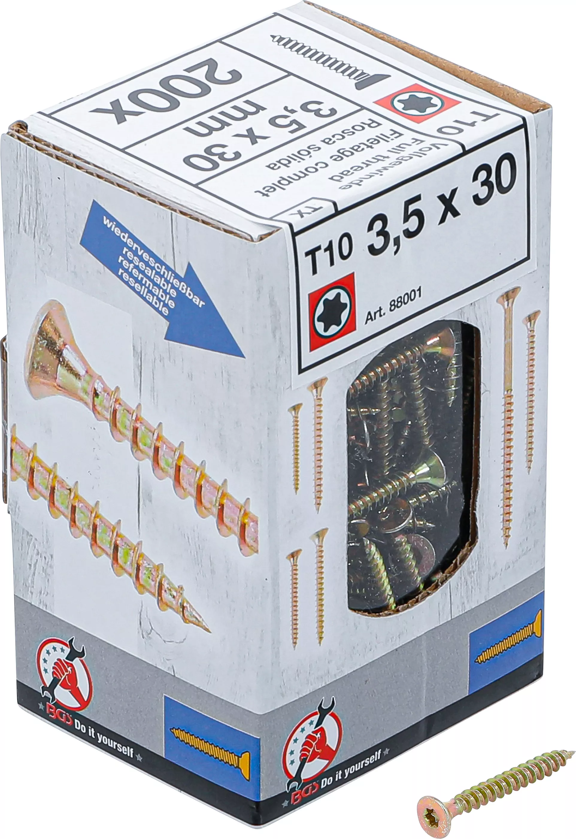 suruburi multifunctionale | Profil T (pentru Torx) T10 | 3,5 x 30 mm | 200 bucati [1]