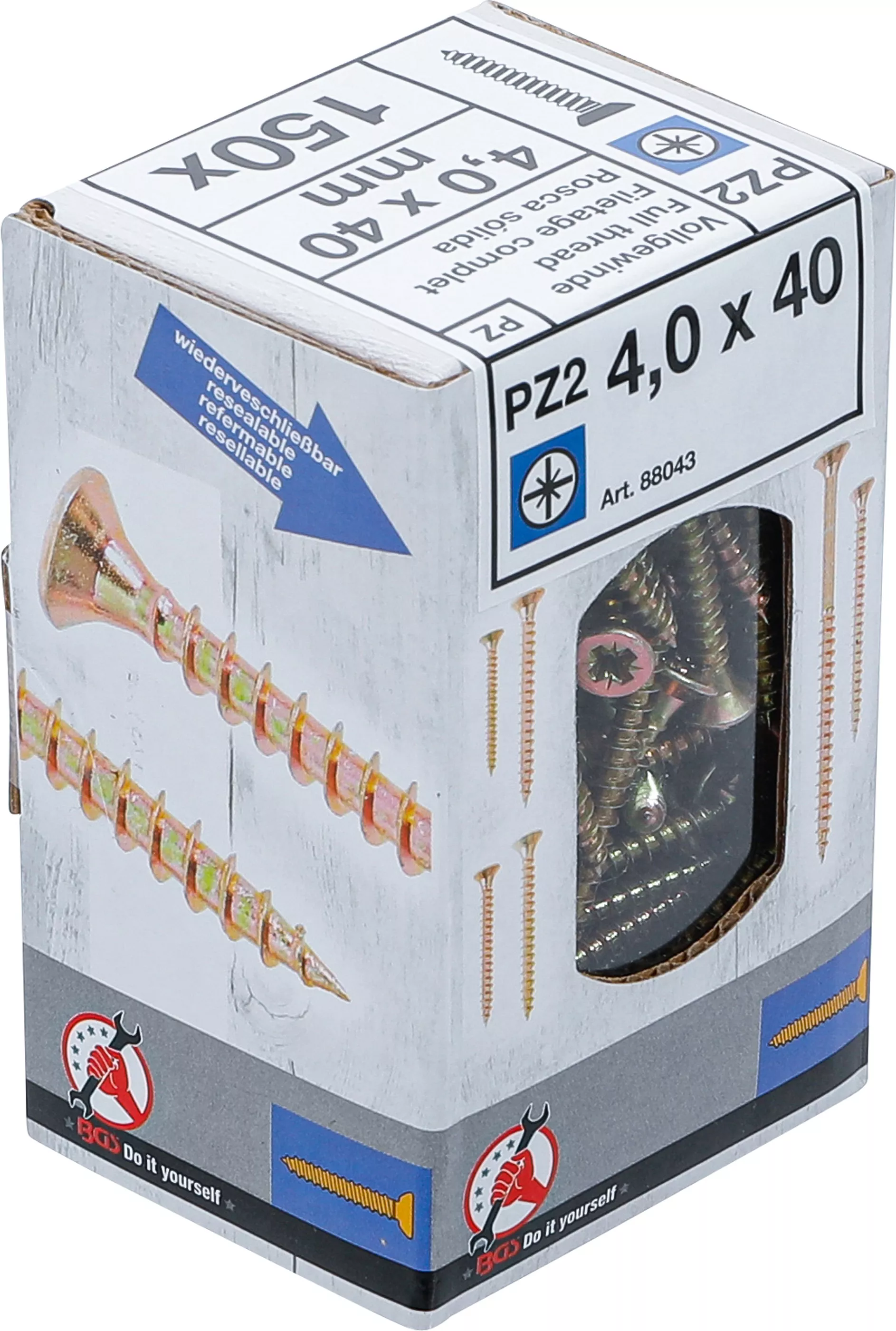 suruburi multifunctionale | Cap cruce PZ2 | 4,0 x 40 mm | 150 bucati [5]