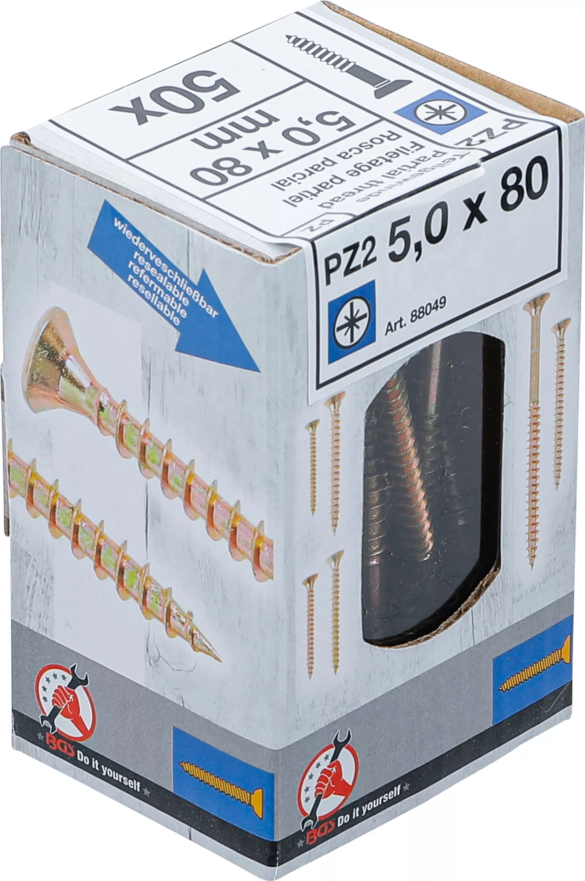 suruburi multifunctionale | Cap cruce PZ2 | 5,0 x 80 mm | 50 bucati [4]