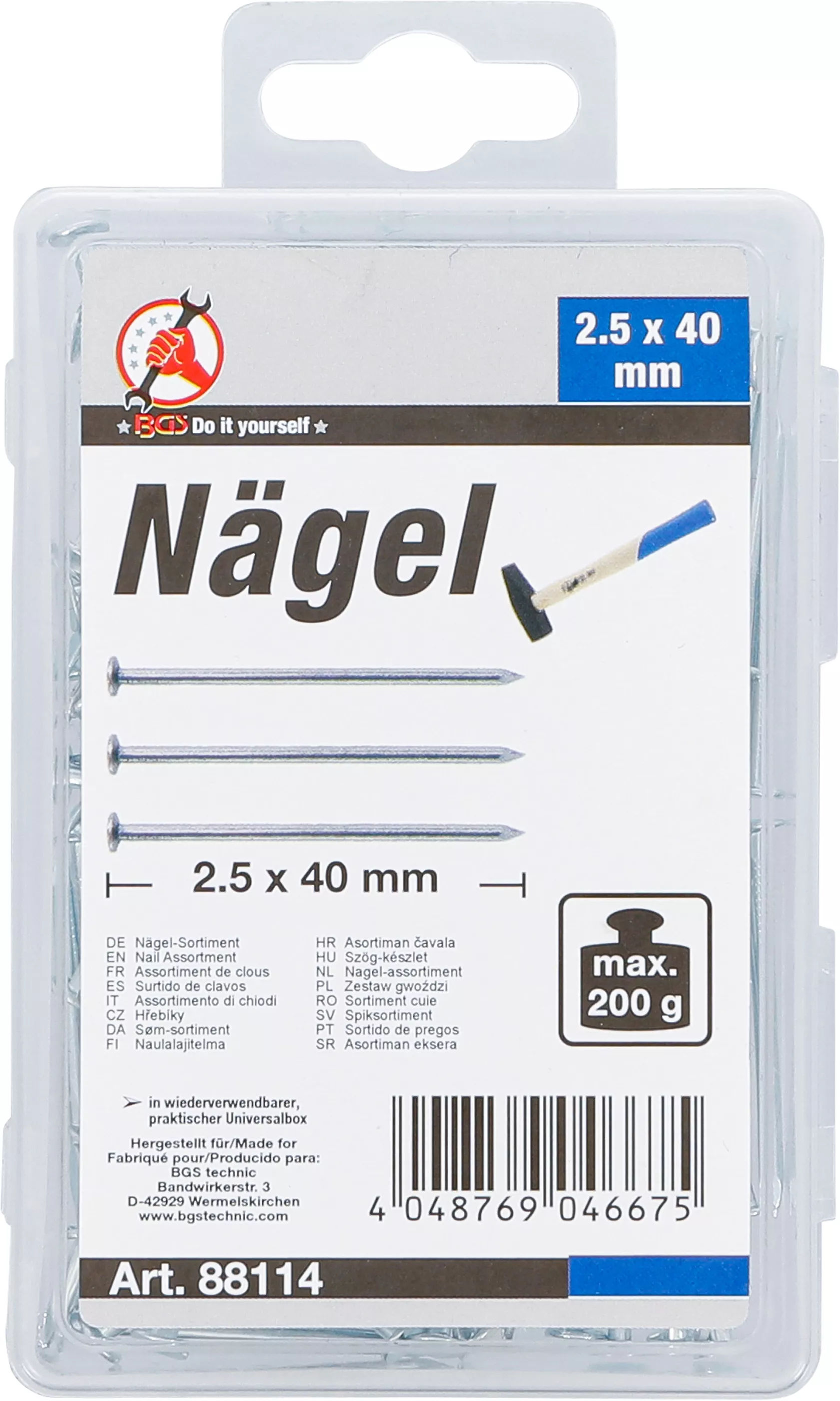 Sortiment cuie | 200 g | 2,5 x 40 mm [3]