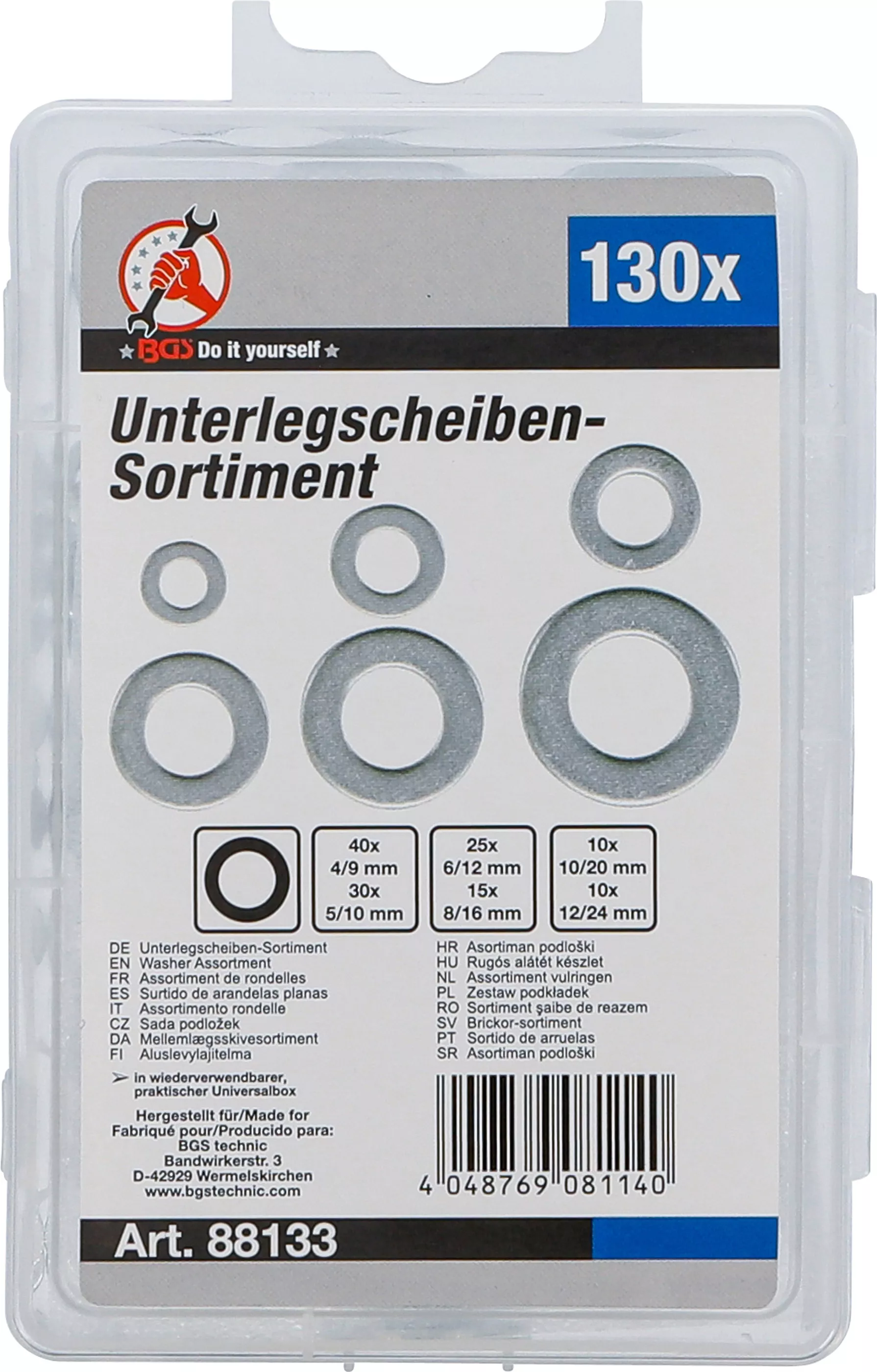 Sortiment saibe reazem | o 4 - 12 mm (diametru interior) | 130 piese [3]