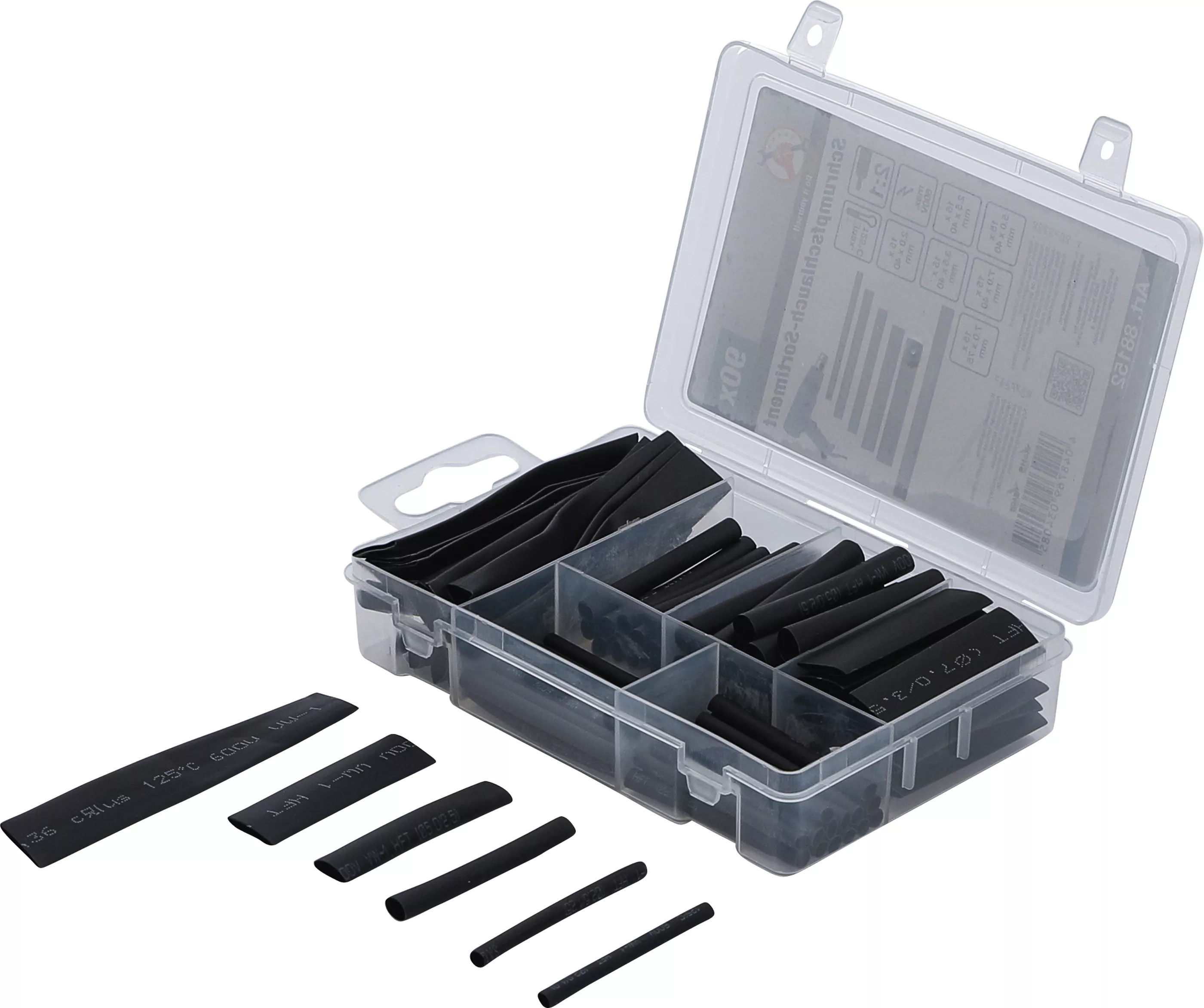 Set tuburi termocontractibile | negru | 90 piese [1]