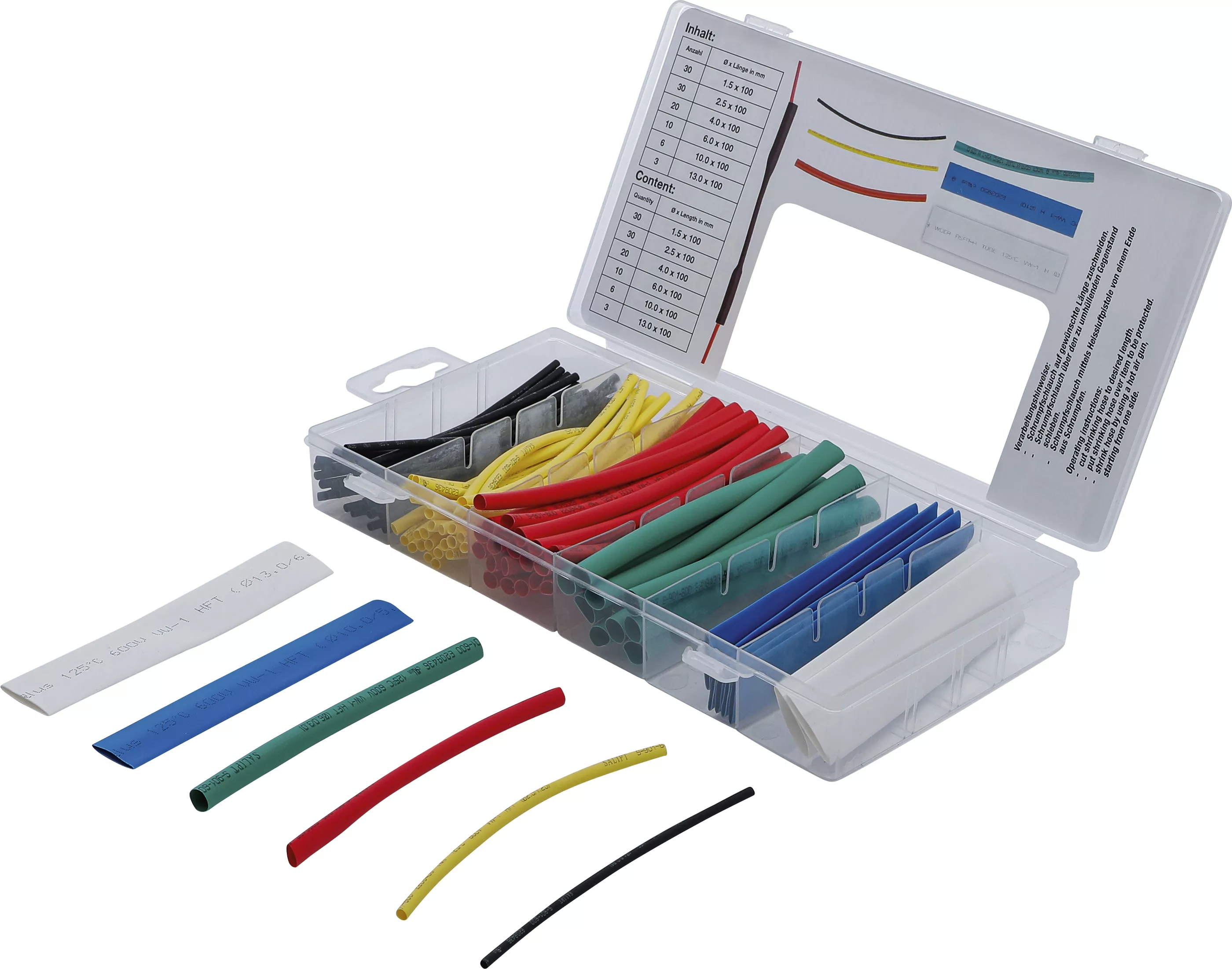 Sortiment furtunuri contractabile | colorate | 99 piese [1]
