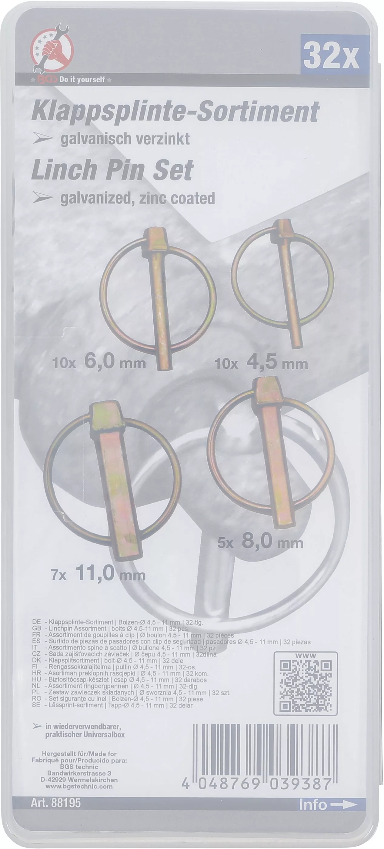 Set sigurante cu inel | Bolzen-o 4,5 - 11 mm | 32 piese [3]