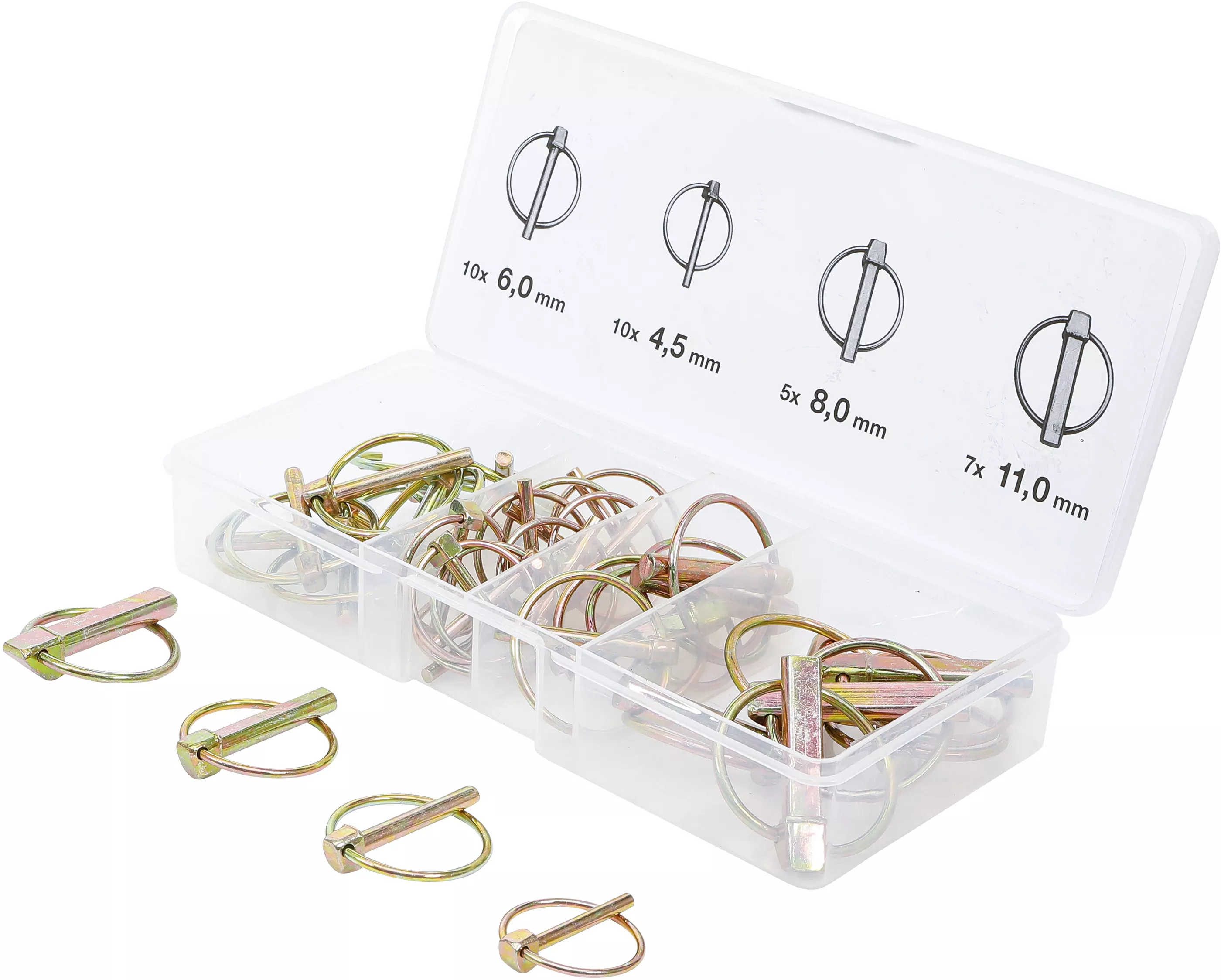 Set sigurante cu inel | Bolzen-o 4,5 - 11 mm | 32 piese [1]
