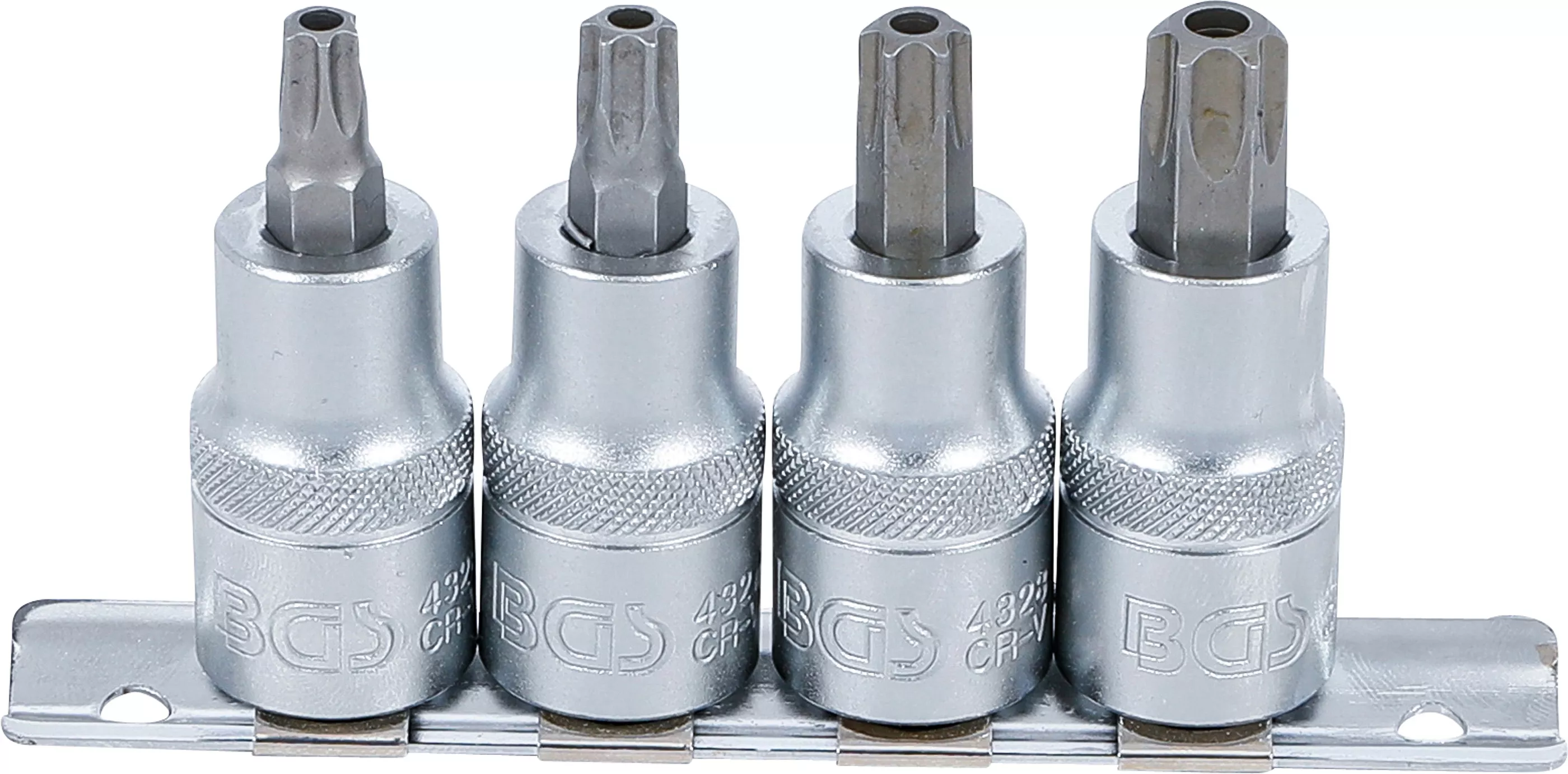 Bituri - Set biti | 12,5 mm (1/2") | Profil T (pentru Torx) cu gaura T40 - T55 | 4 piese