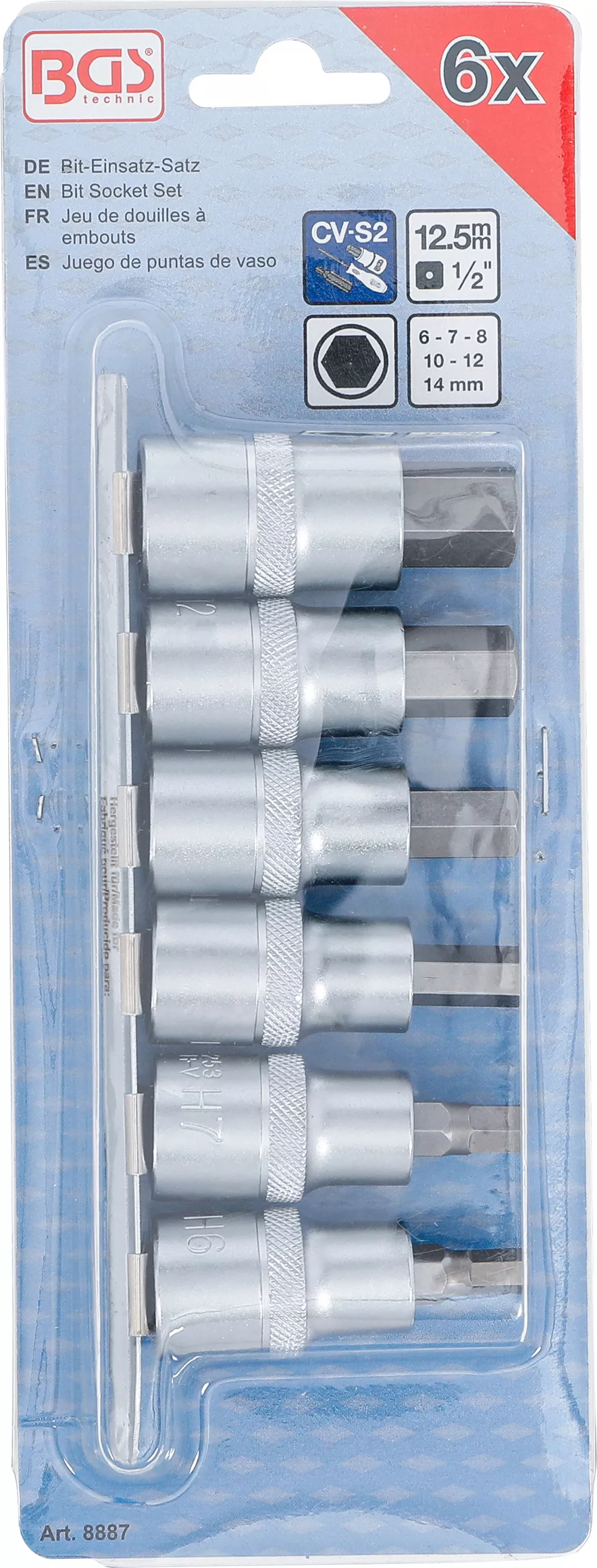 Set biti | 12,5 mm (1/2") | hexagon interior 6 - 14 mm | 6 piese [3]