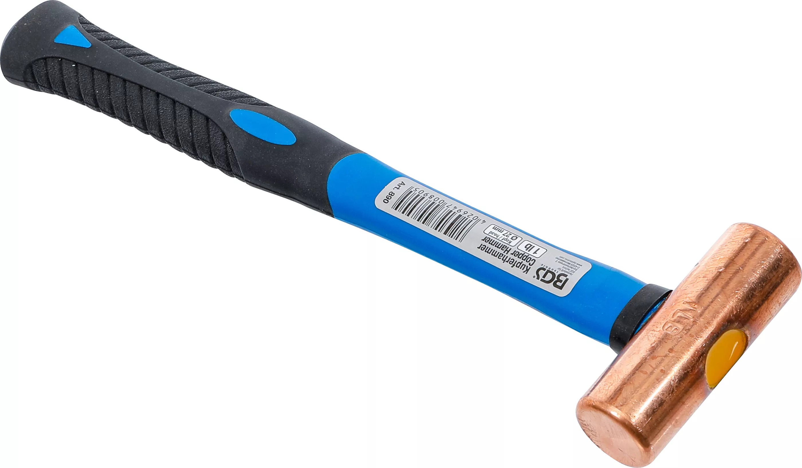 Ciocan de cupru | coada fibra de sticla | o 27 mm | 454 g (1 lb) - Cap [2]