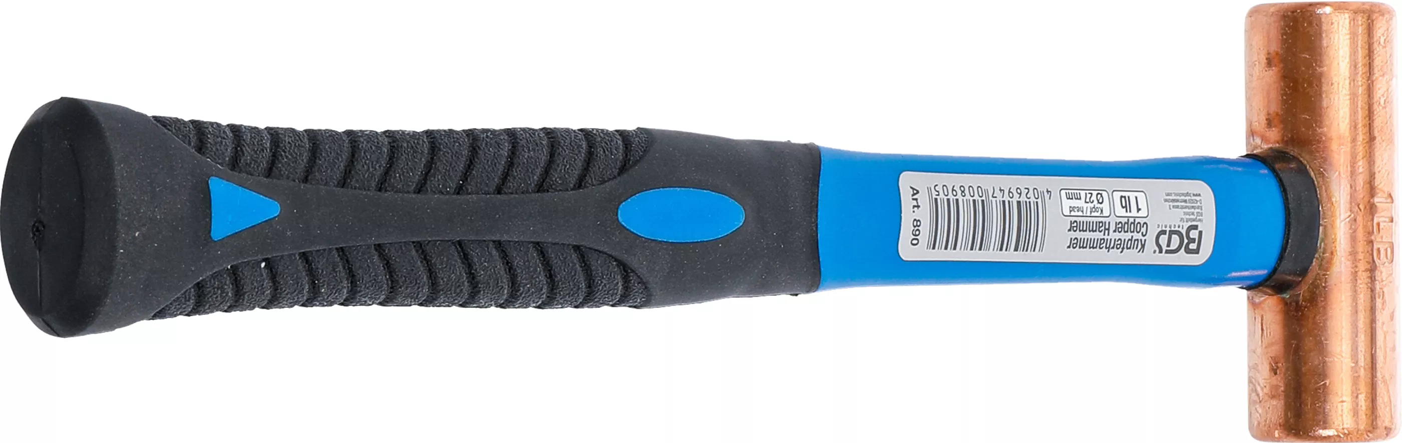 Ciocan de cupru | coada fibra de sticla | o 27 mm | 454 g (1 lb) - Cap [4]