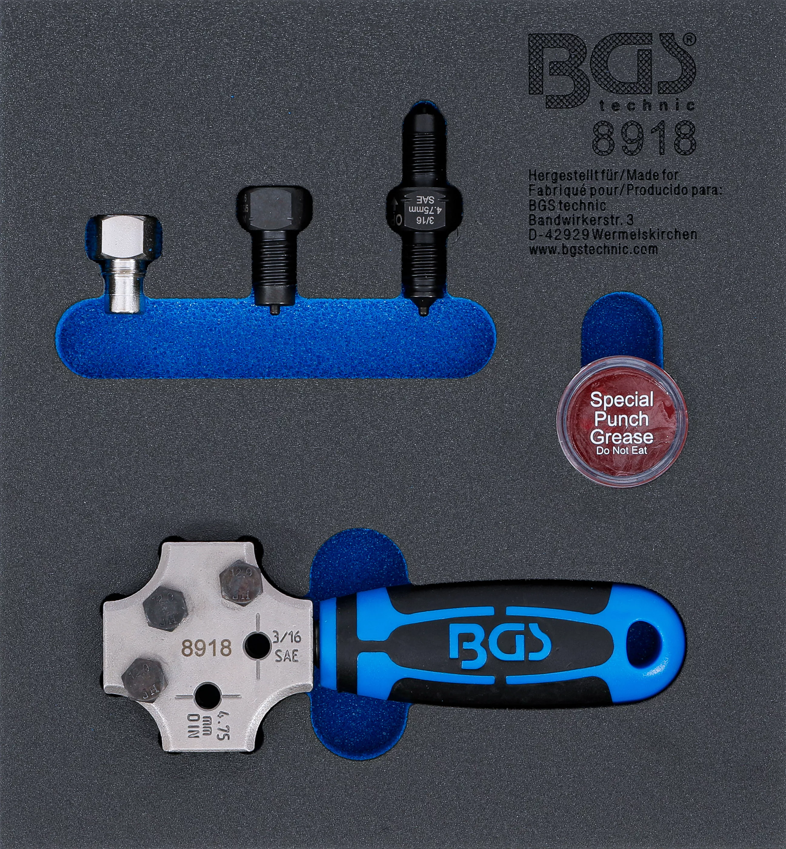 Suport organizator pentru carucior 1/6: Aparat bordurare | SAE si DIN 4,75 mm (3/16") [1]