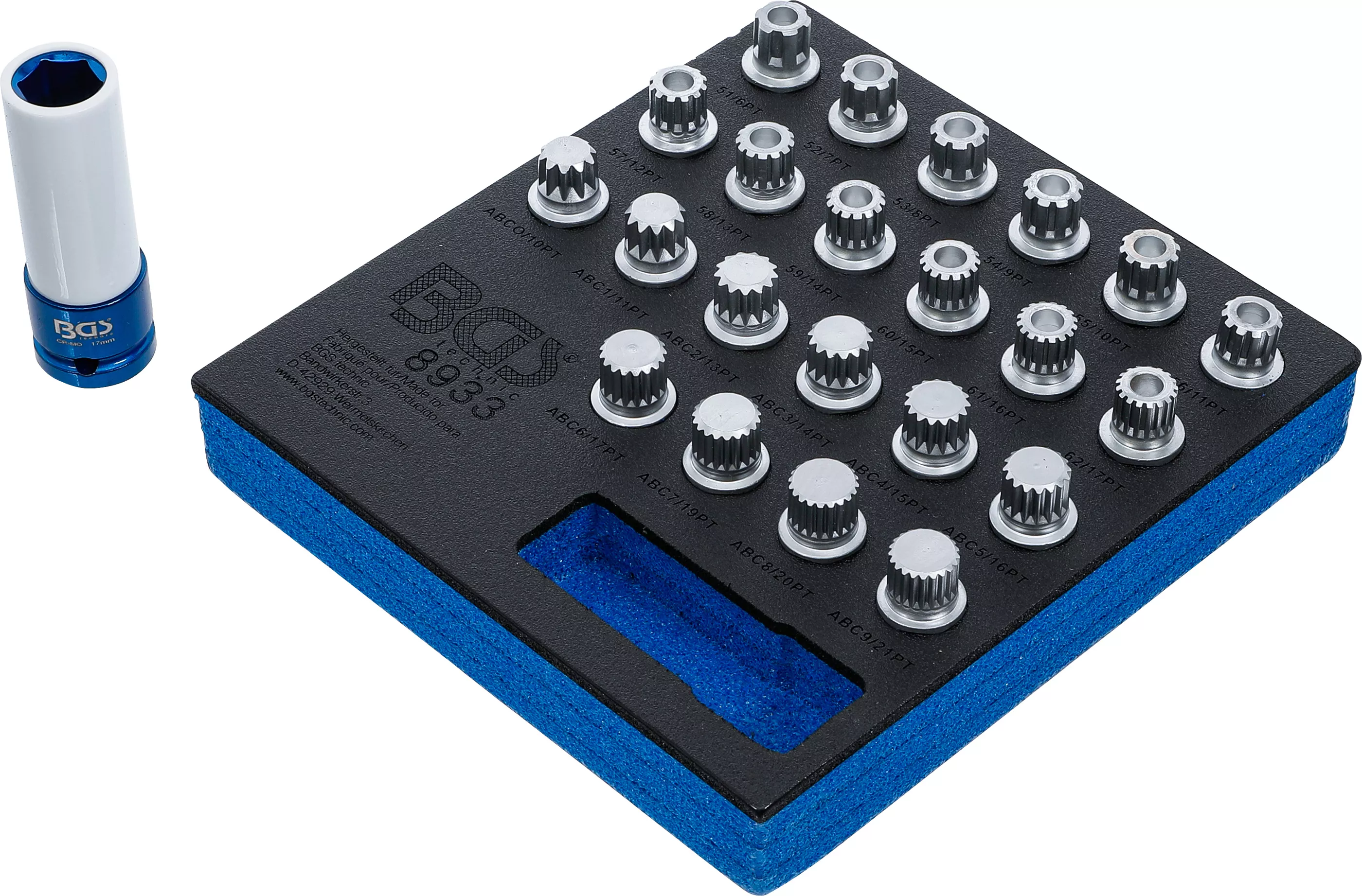 Suport organizator pentru carucior 1/6: Set chei desfacut antifurt pentru VAG | 23 piese [2]