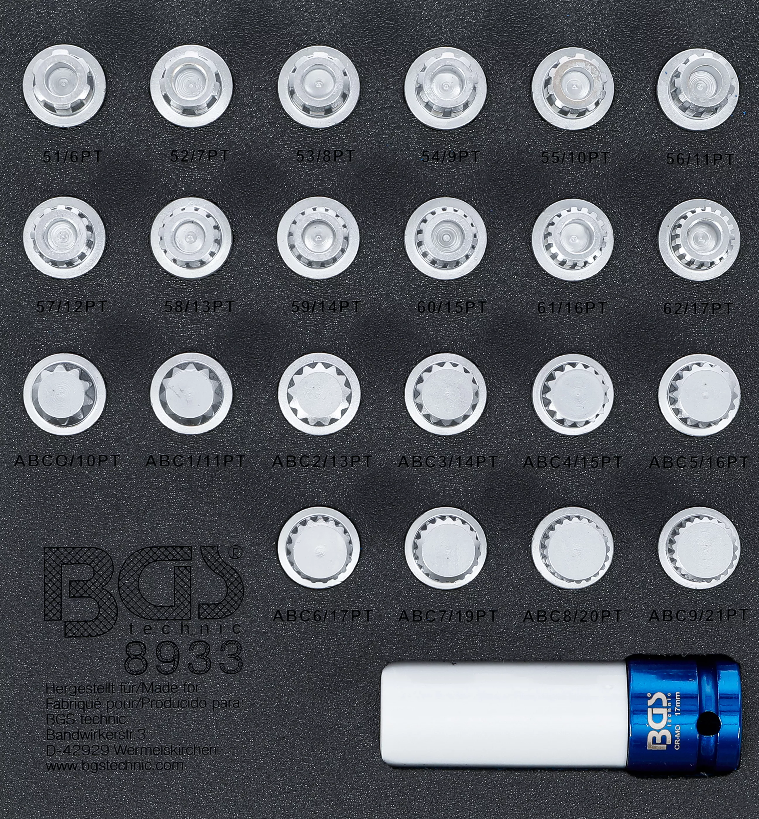 Suport organizator pentru carucior 1/6: Set chei desfacut antifurt pentru VAG | 23 piese [1]