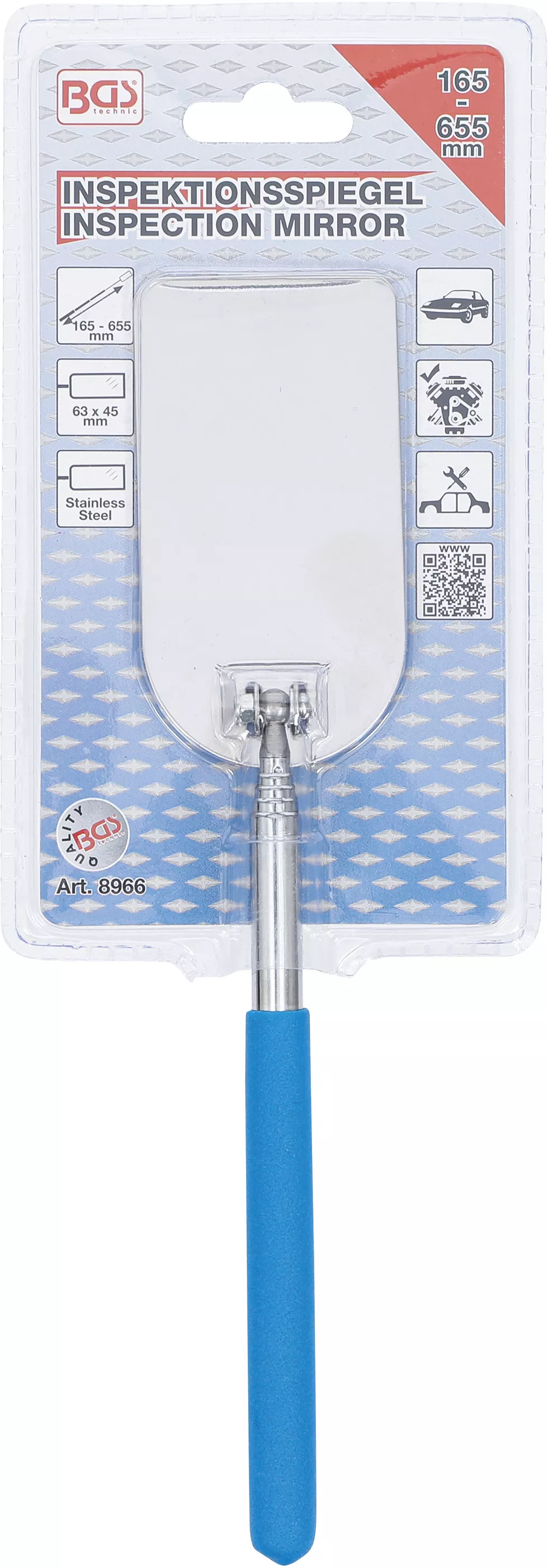 Oglinda de inspectie | 80 x 50 mm [4]