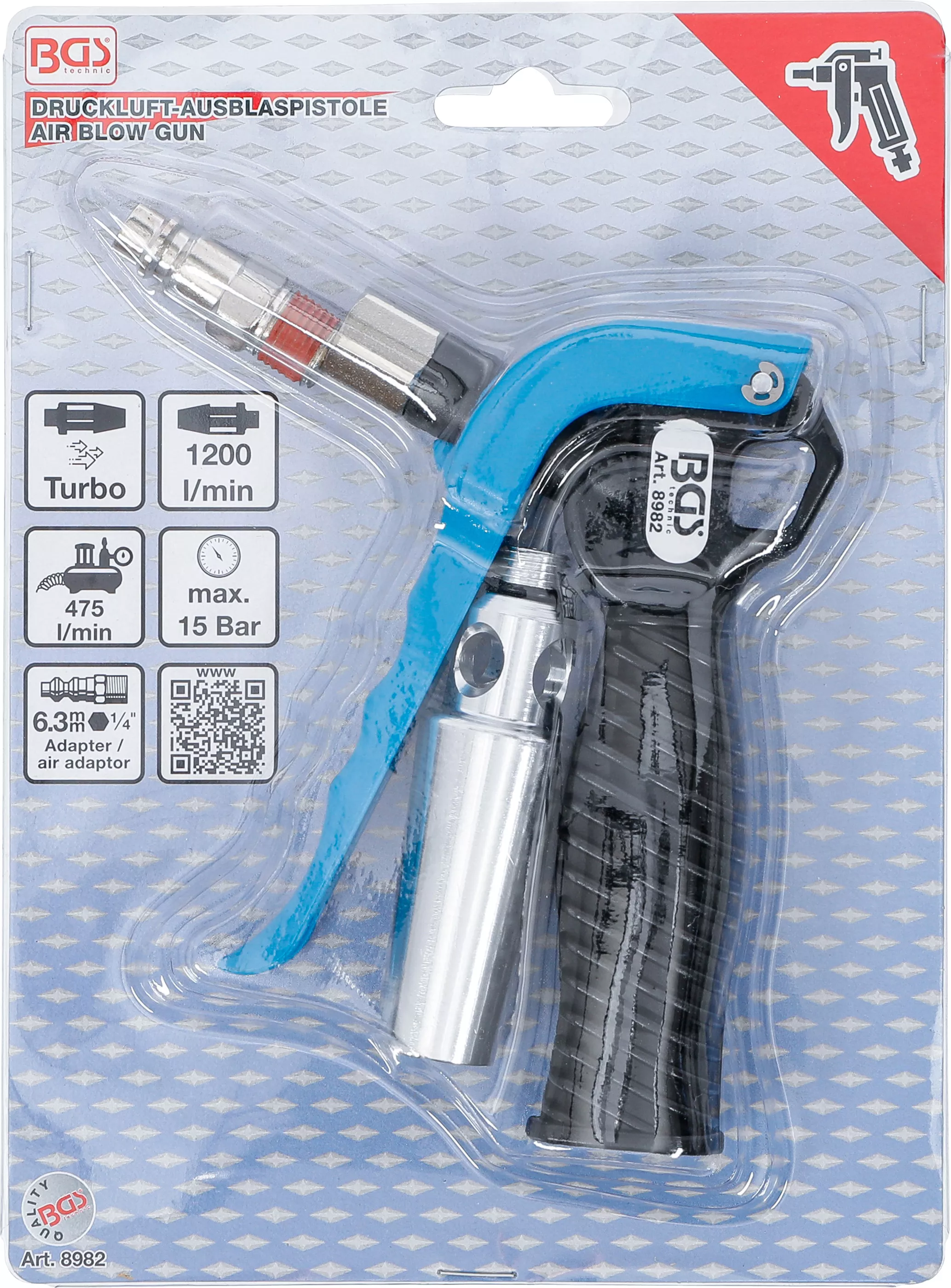 Pistol de suflat cu aer comprimat cu duza ejector [6]