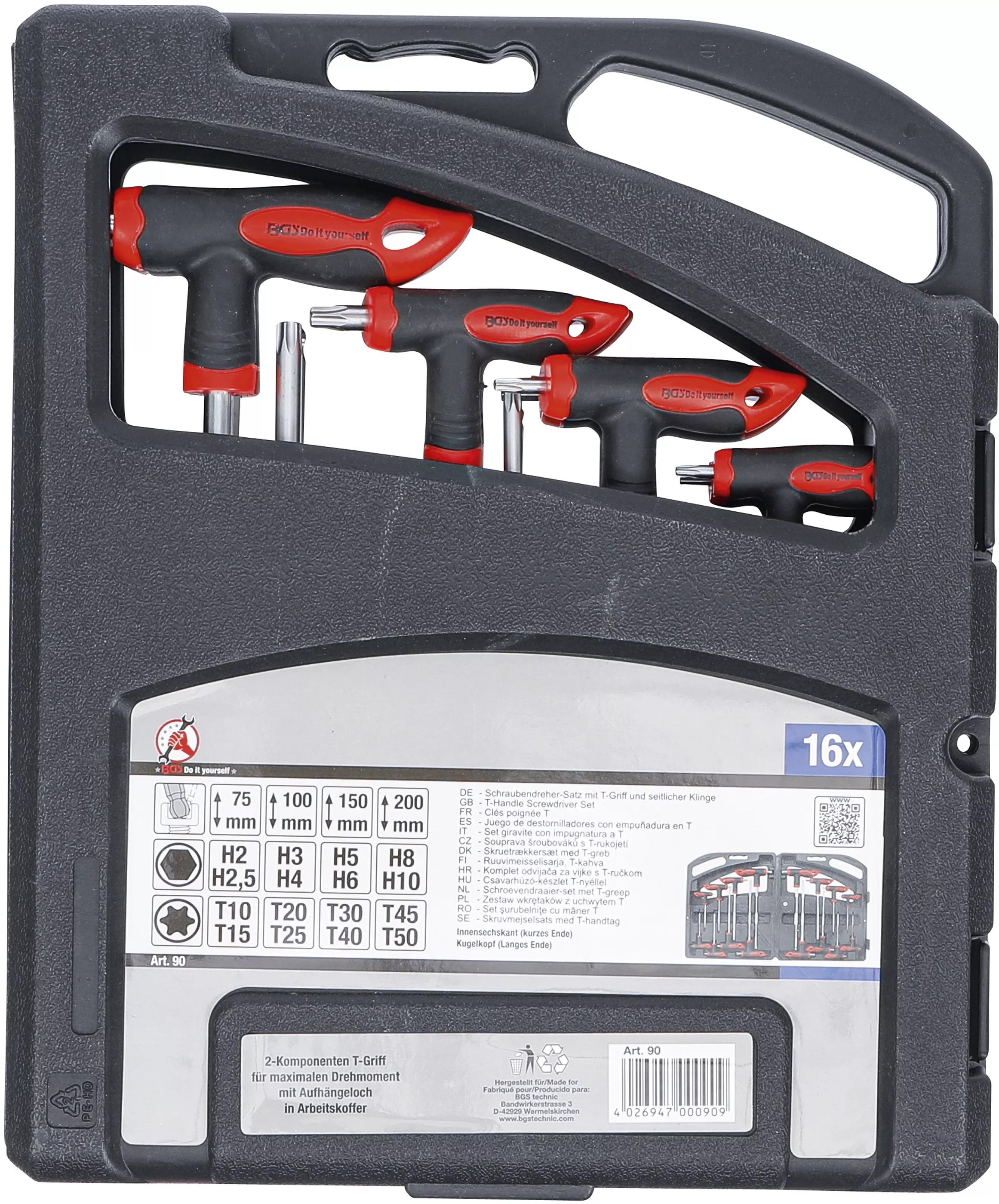 Set surubelnite cu maner T si lama laterala | hexagon interior/Profil T (pentru Torx) | 16 piese [3]