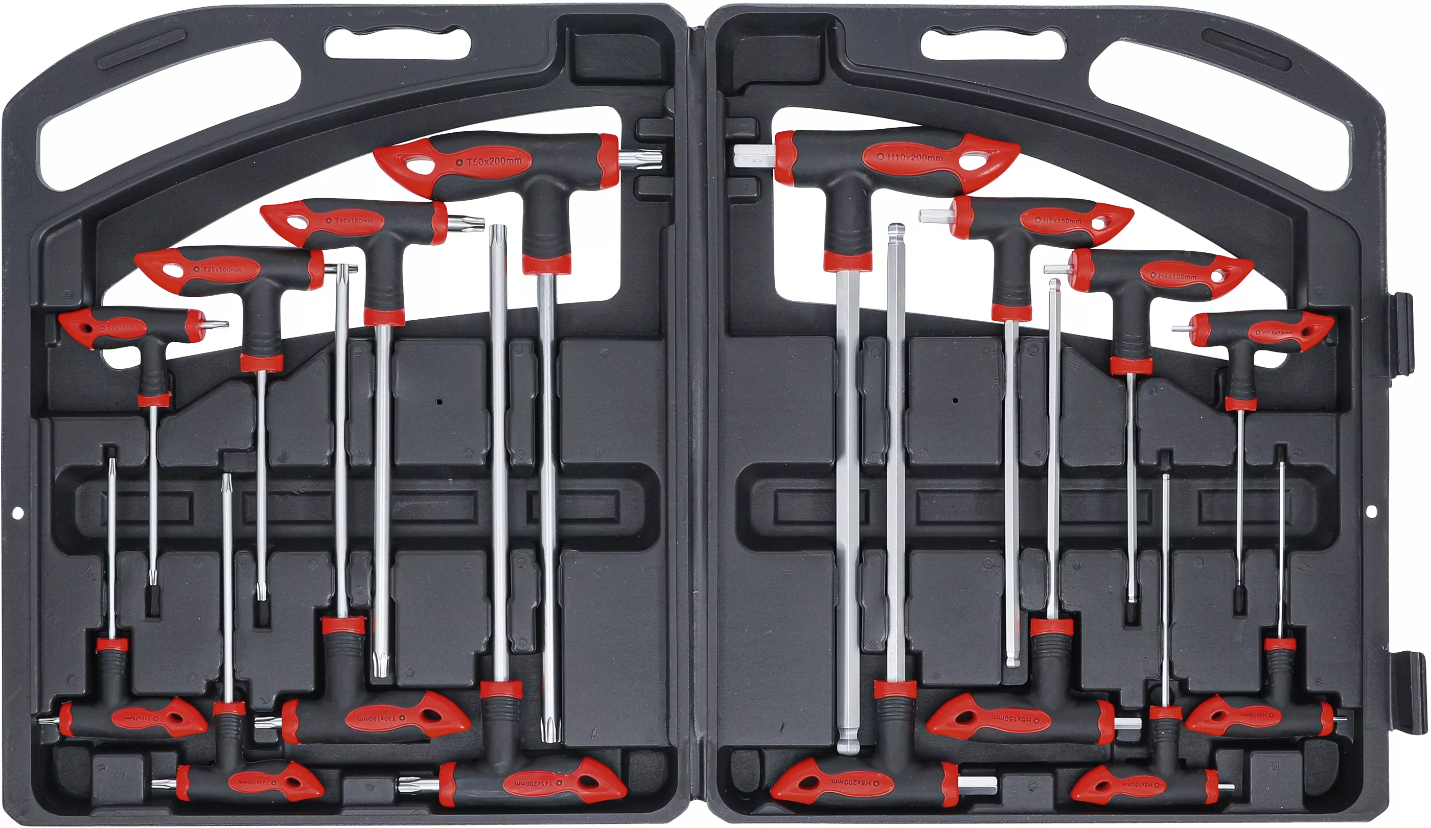 Set surubelnite cu maner T si lama laterala | hexagon interior/Profil T (pentru Torx) | 16 piese [1]