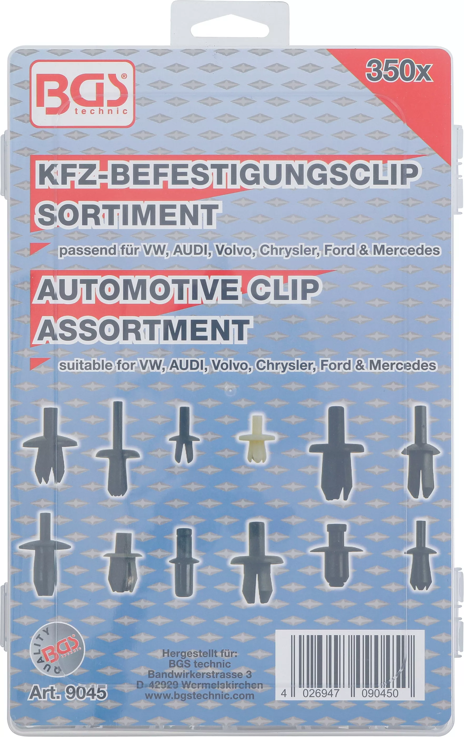 Sortiment cleme fixare autovehicule pentru VW, Audi, Volvo, Chrysler, Ford, Mercedes-Benz | 350 piese [5]