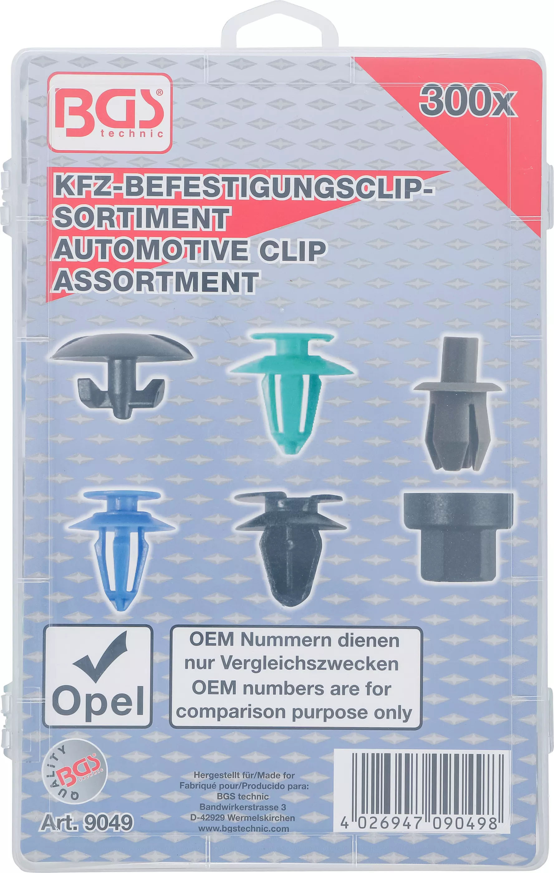 Sortiment cleme fixare autovehicule pentru Opel | 300 piese [3]