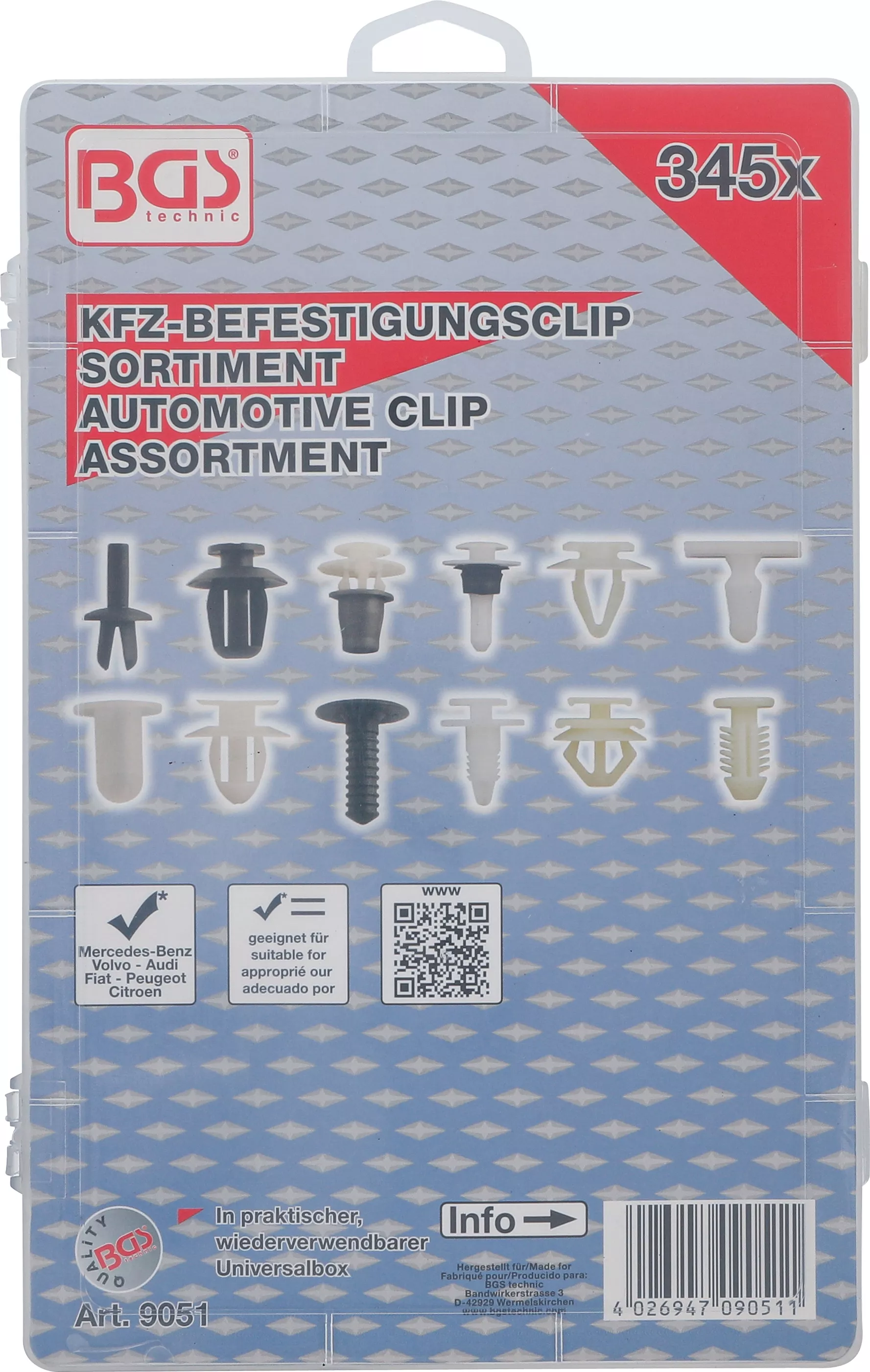 Sortiment cleme fixare autovehicule pentru Peugeot, Citroen | 345 piese [3]