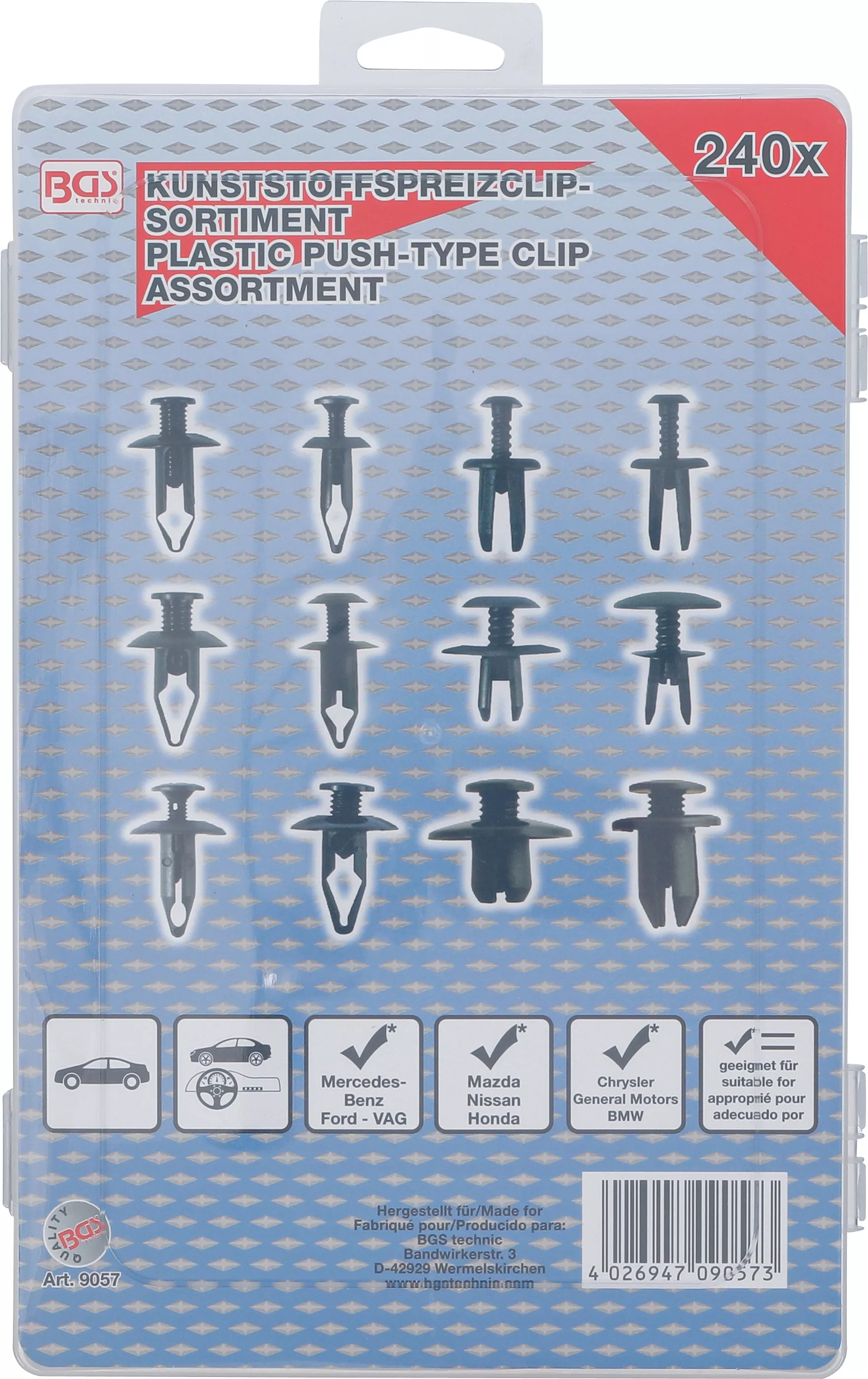 Sortiment clipsuri expandabile din plastic pentru Mazda, Honda, Ford, Nissan, VW | 240 piese [5]