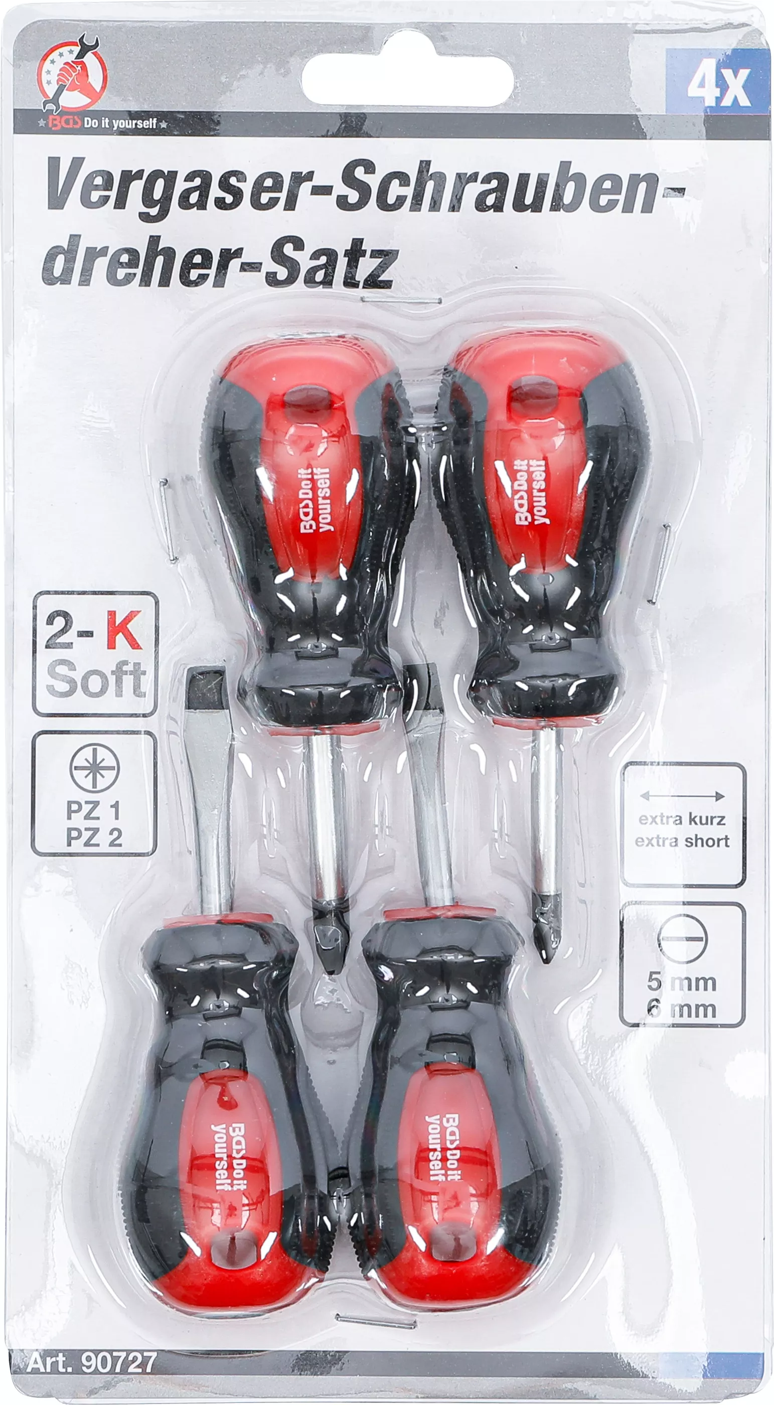 Set surubelnite carburatoare | Lama dreapta / Cap cruce PZ | Lungime lama 40 mm | 4 piese [3]