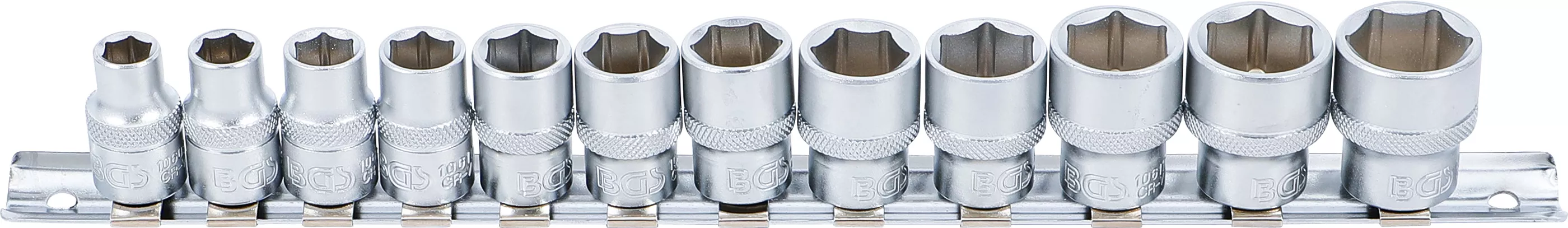 Set chei tubulare, 6 colturi | 10 mm (3/8") | 8 - 19 mm | 12 piese [1]