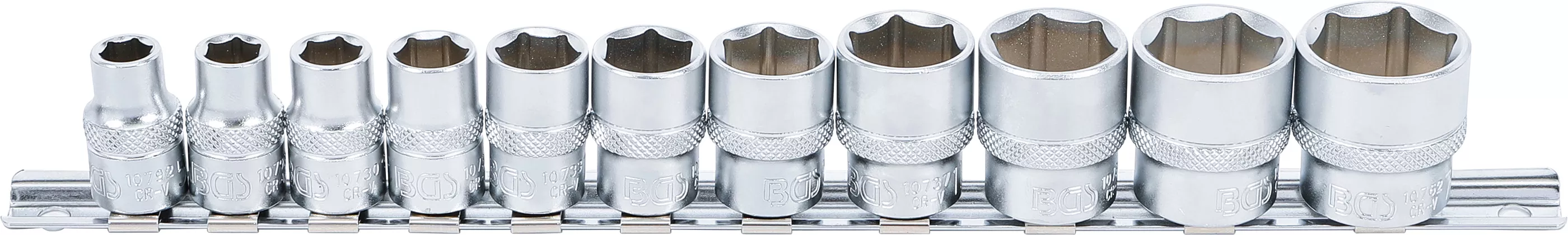 Set chei tubulare, 6 colturi | 10 mm (3/8") | 5/16" - 7/8" | 11 piese [1]