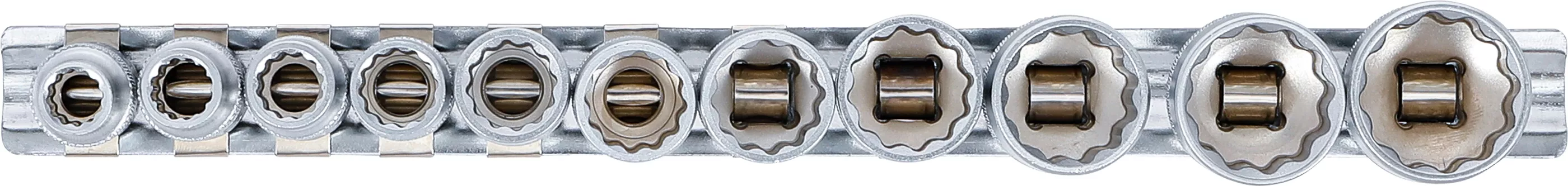Set chei tubulare, 12 colturi | 10 mm (3/8") | Marimi in toli | 11 piese [3]