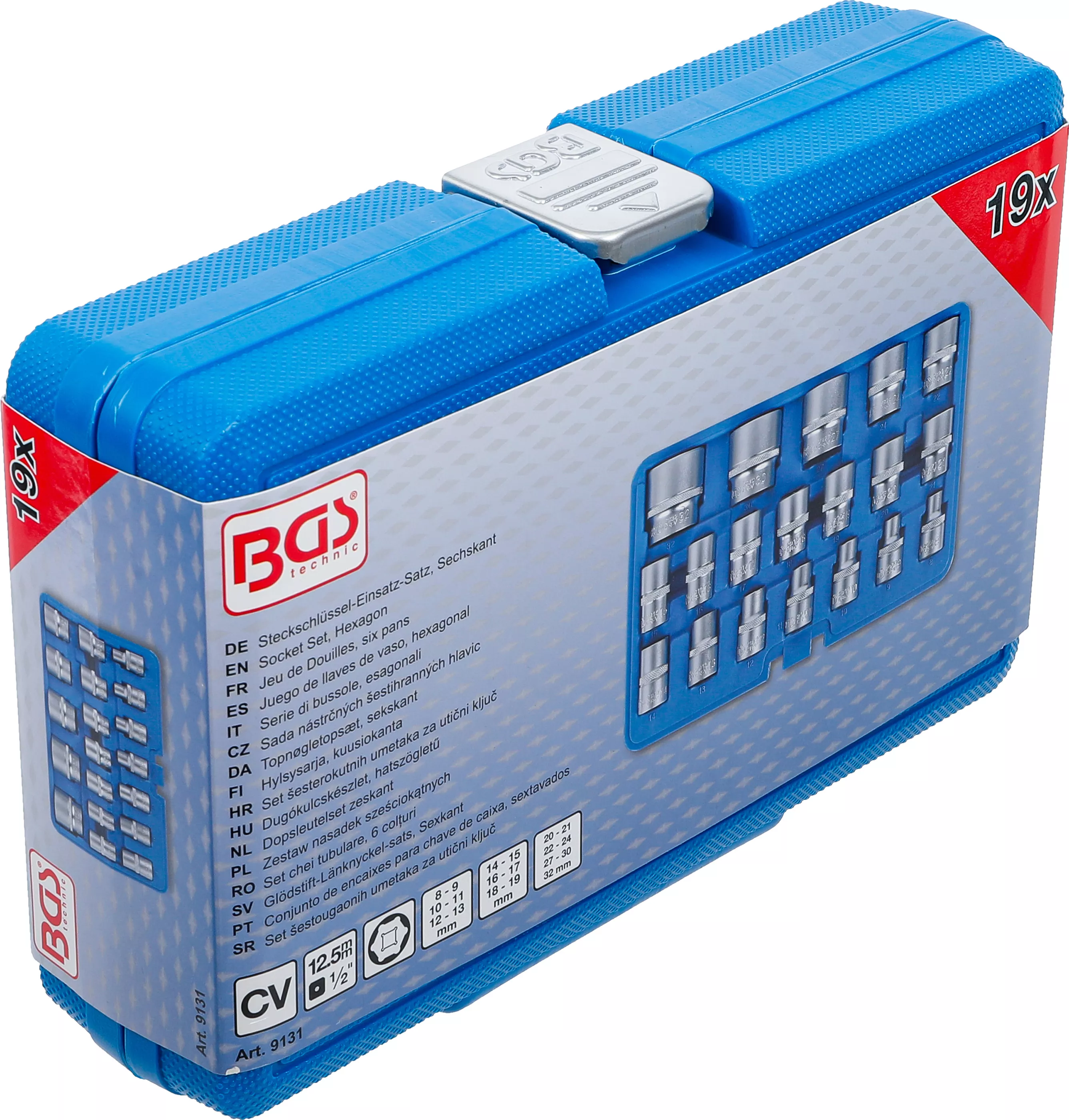 Set chei tubulare, 6 colturi | 12,5 mm (1/2") | 8 - 32 mm | 19 piese [6]