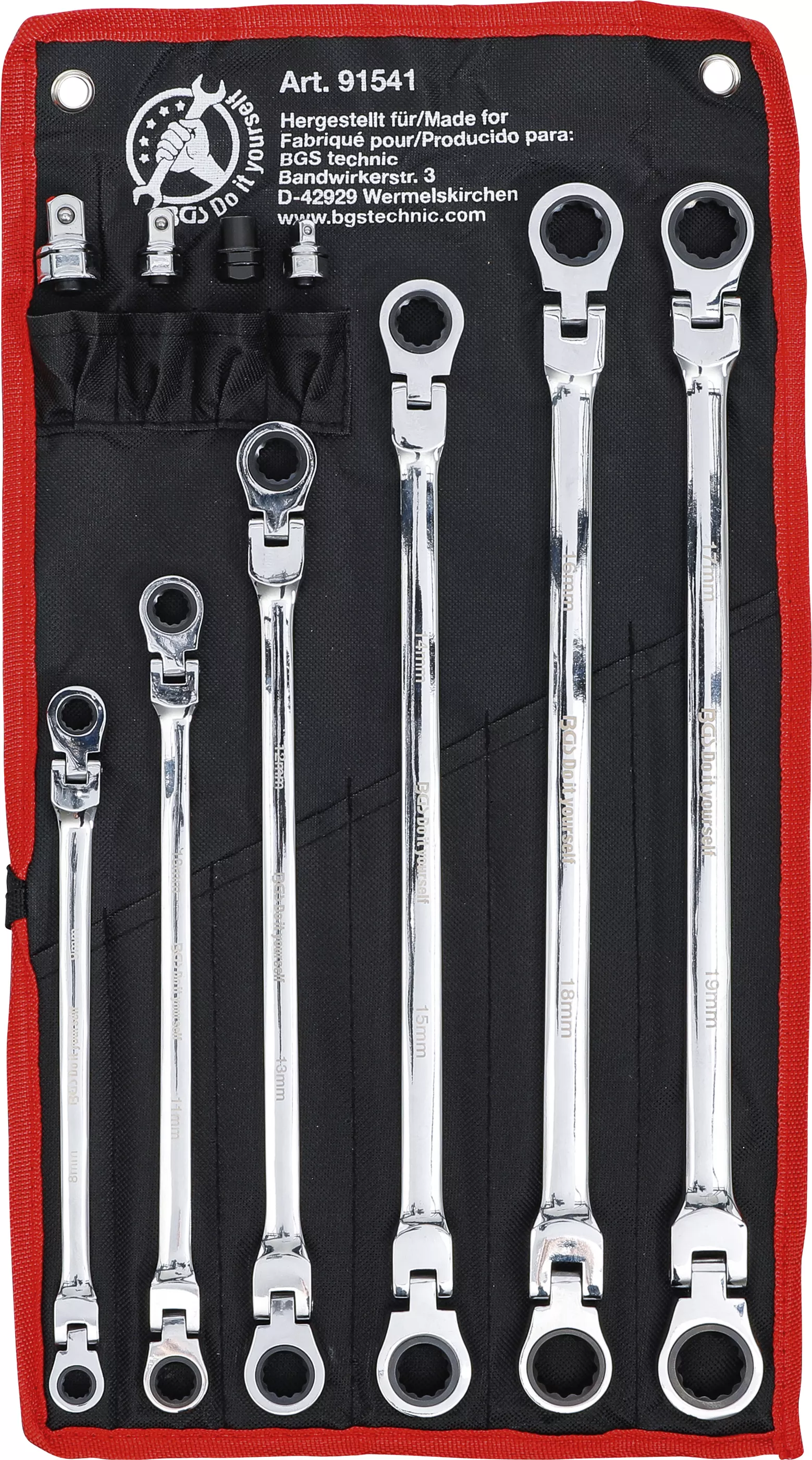 Scule - Set chei articulate clichet dublu | 8 - 19 mm | 10 piese