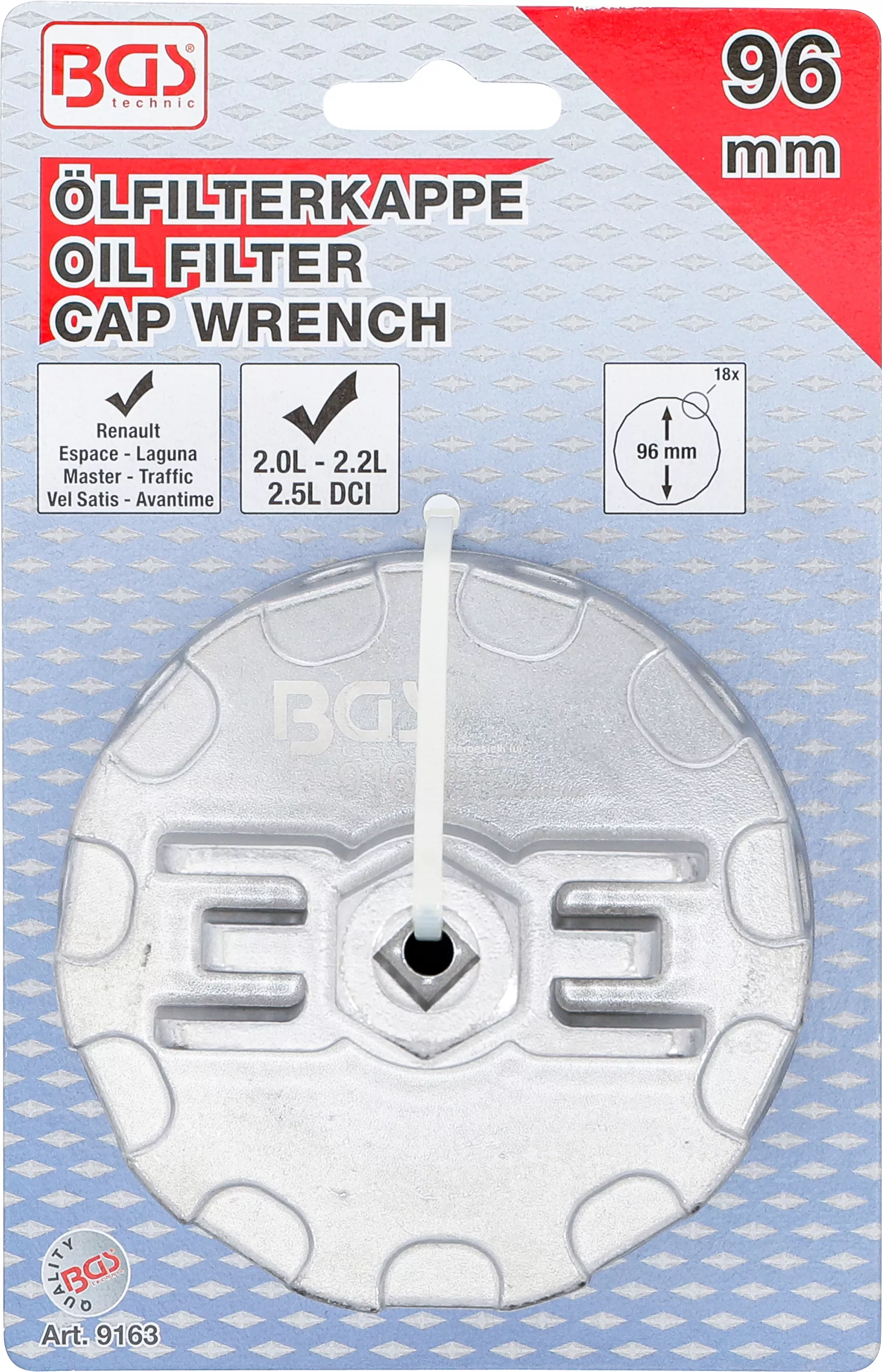 Cheie filtre de ulei | 18 laturi | o 96 mm | pentru Renault DCI [4]