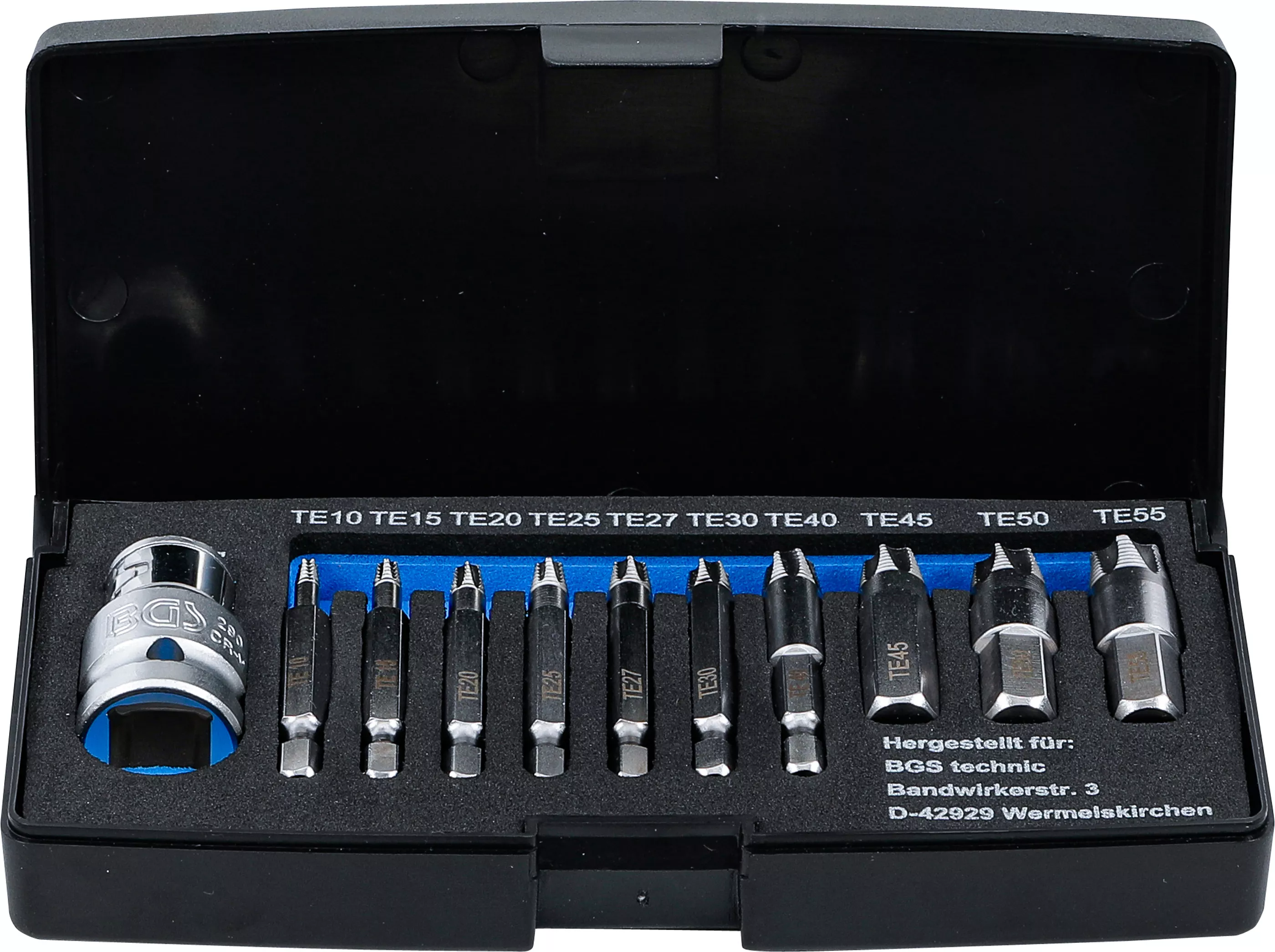 Set extractoare suruburi | pentru Profil T defecte (pentru Torx) T10 - T55 | 11 piese [1]