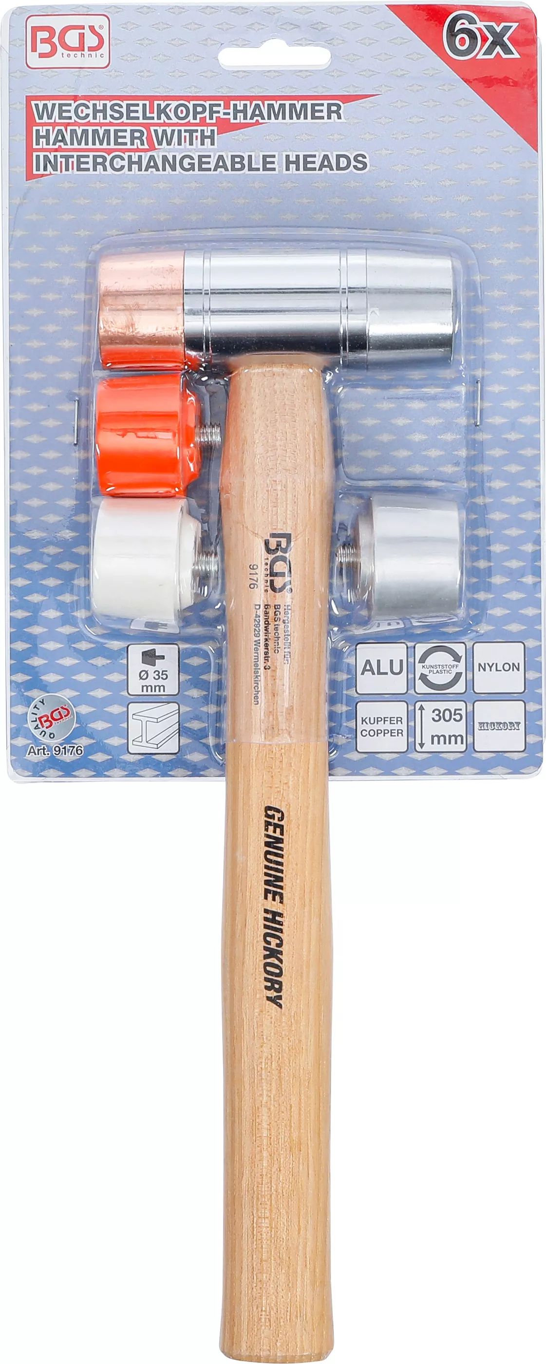 Ciocan cu cap interschimbabil | coada Hickory | o 35 mm [4]