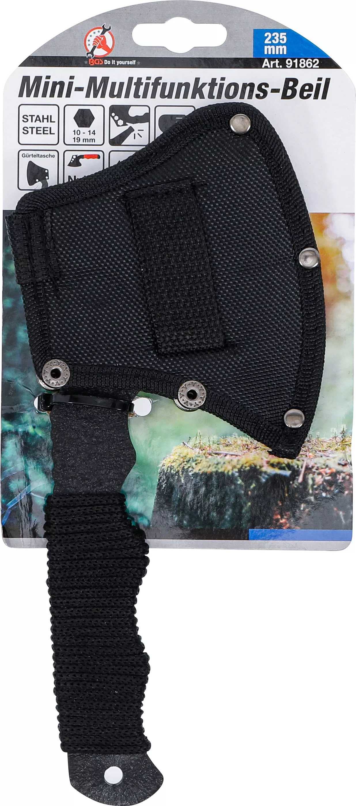 Topor multifunctional mini | Stubby | cu deschizator de sticle, hexagonal [4]