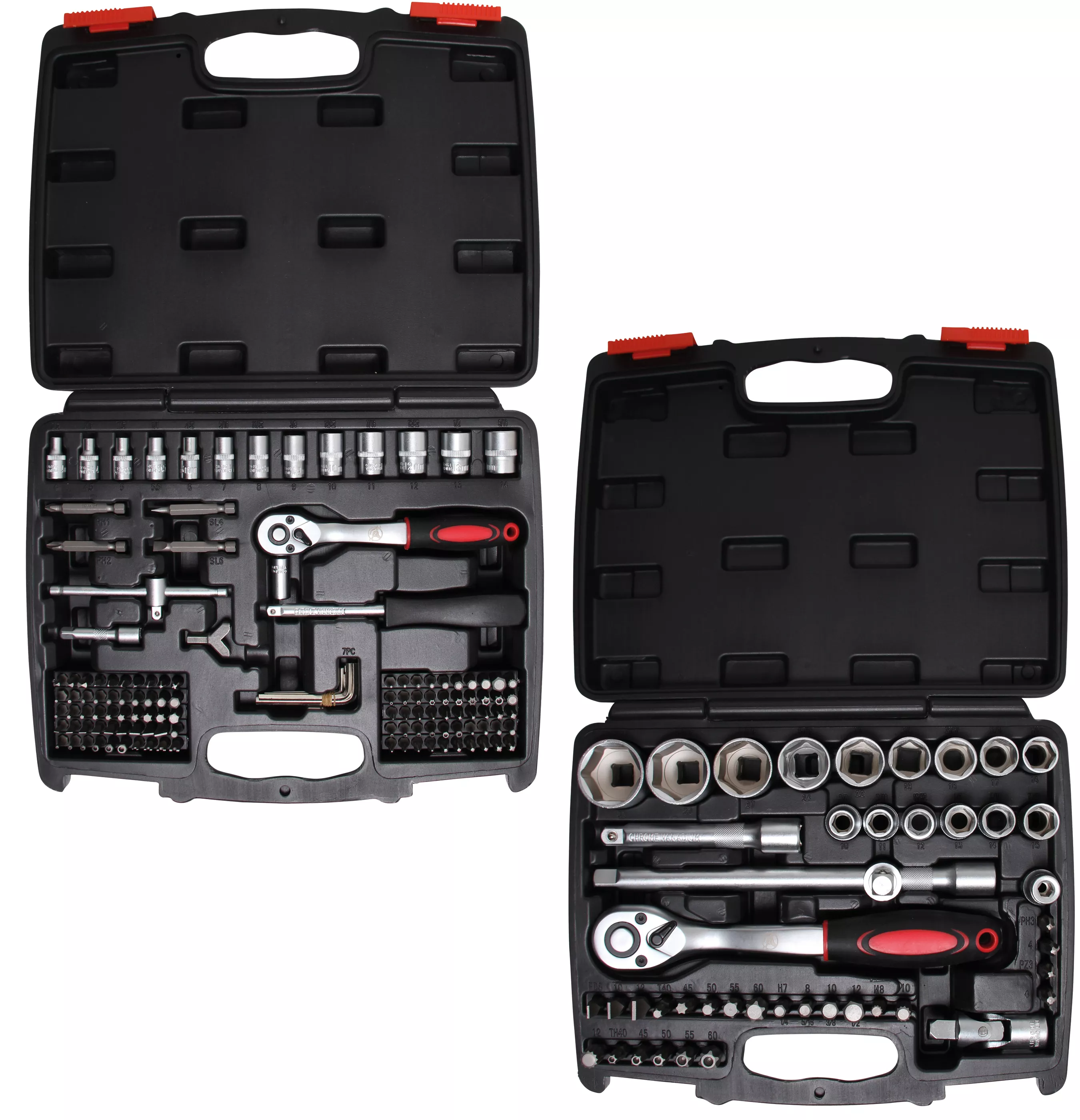 Set chei tubulare | Antrenare 6,3 mm (1/4") / 12,5 mm (1/2") | 174 piese [1]