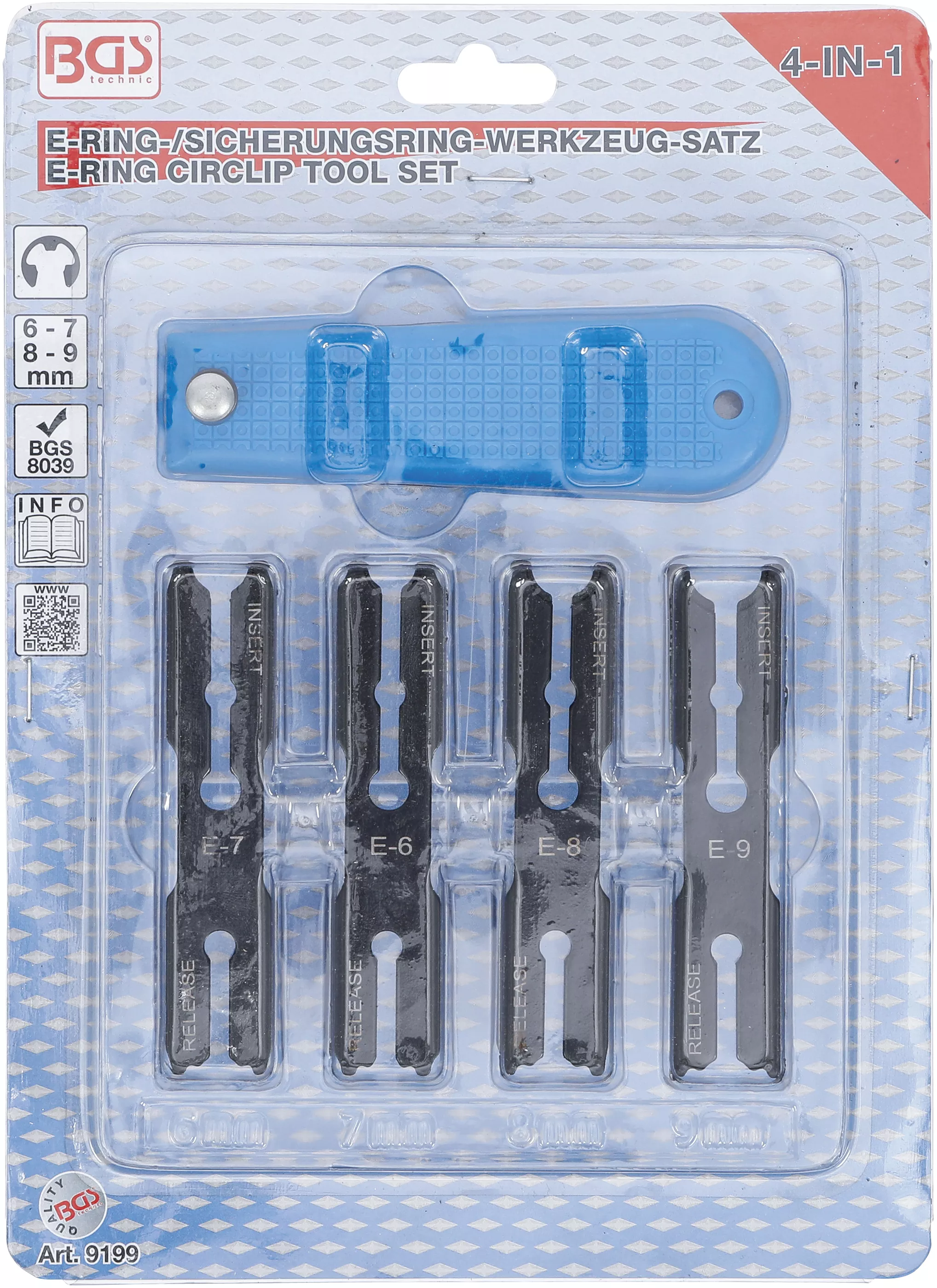 Set dispozitive Inel E-/Inel siguranta | "4-IN-1" [3]