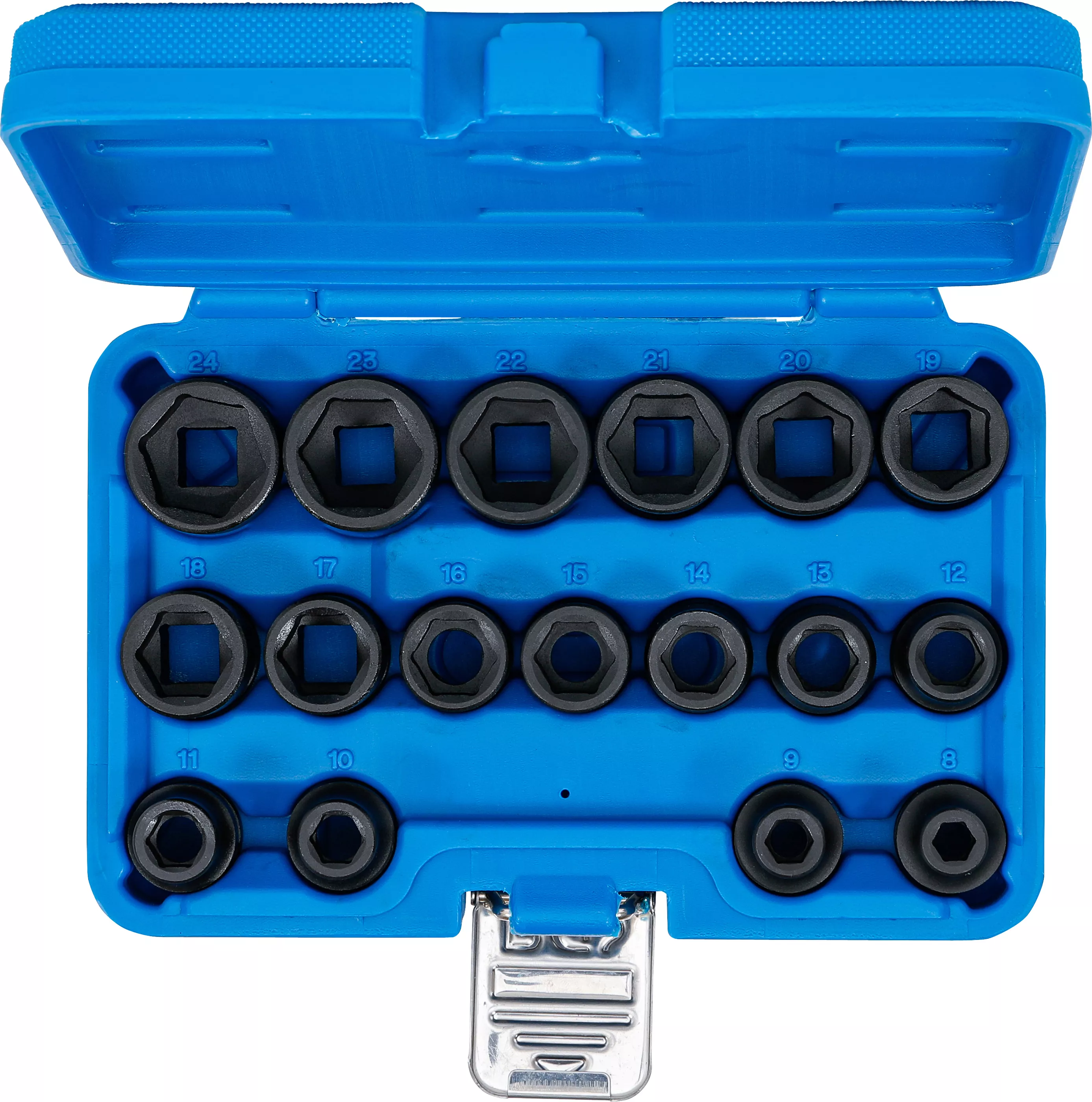 Set chei tubulare de impact 6 colturi, extra plate | 12,5 mm (1/2") | 8 - 24 mm | 17 piese [4]