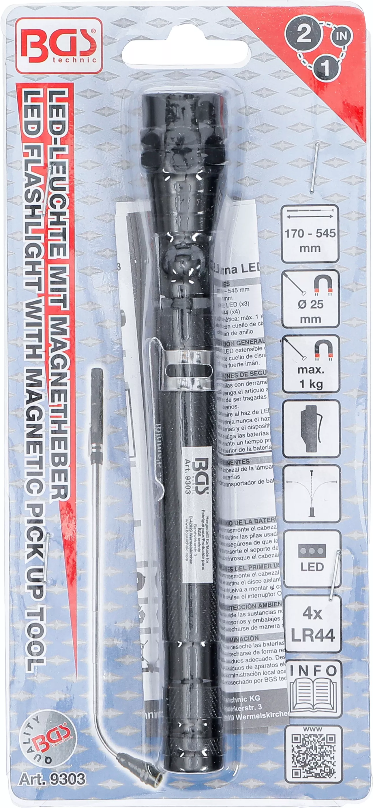 Lanterna LED extensibila si dispozitiv magnetic de ridicat | "2-IN-1" [4]