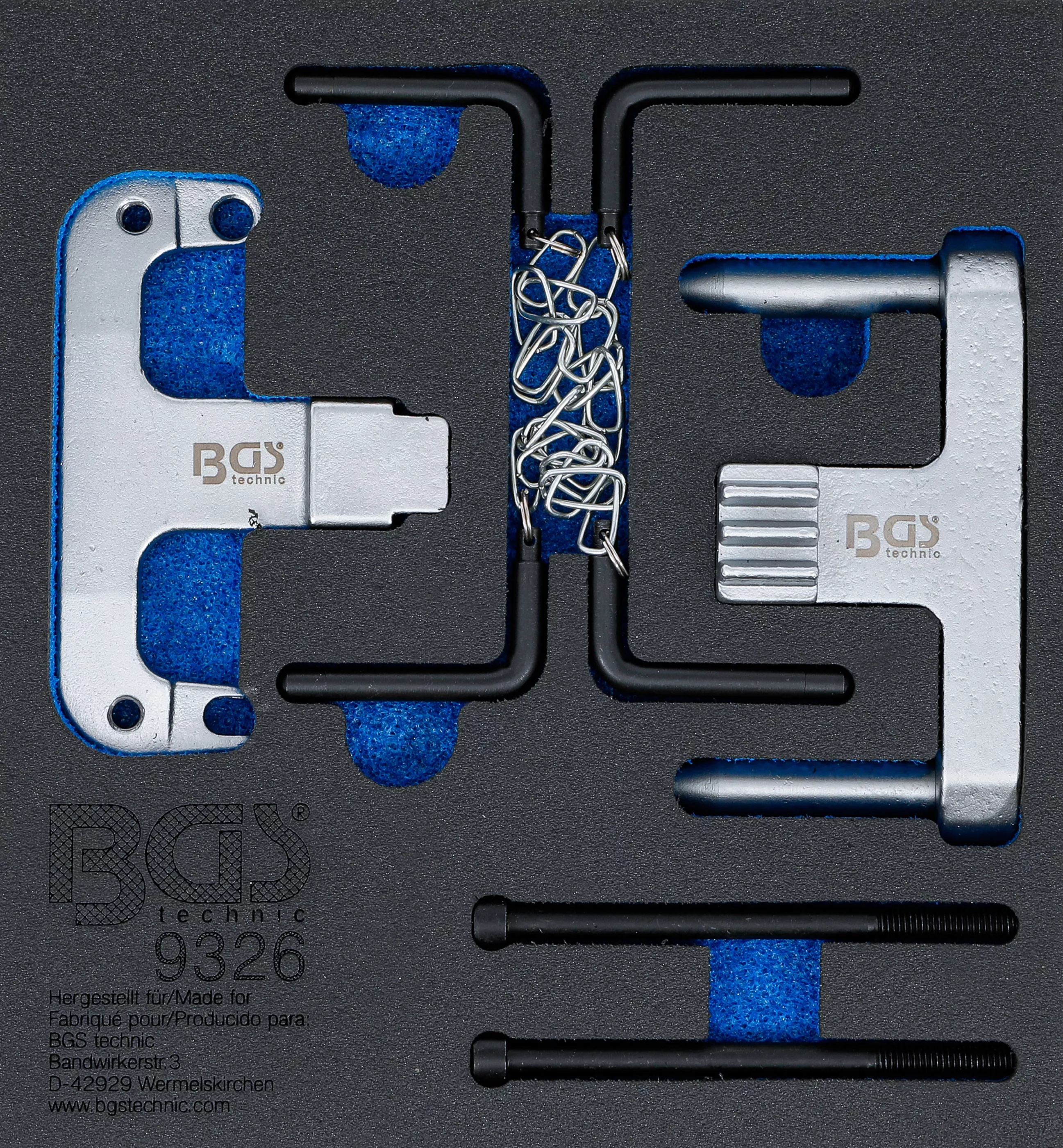Suport organizator pentru carucior 1/6: Set dispozitive reglare motor | pentru Mercedes-Benz / Chrysler [1]
